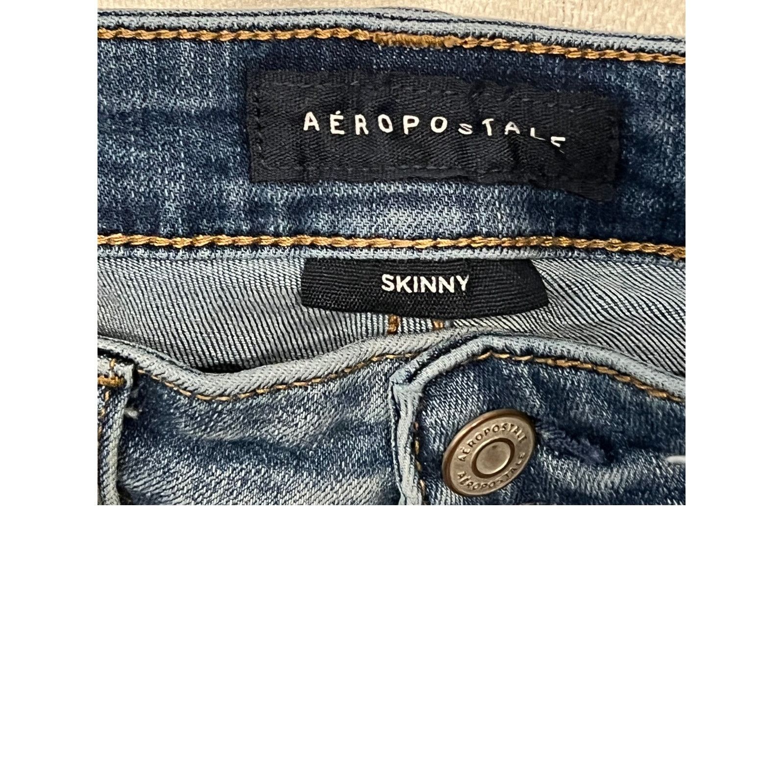 Aeropostale Aeropostale Skinny Blue Jeans Mens 32x30 Size US 32 / EU 48 - 3 Thumbnail