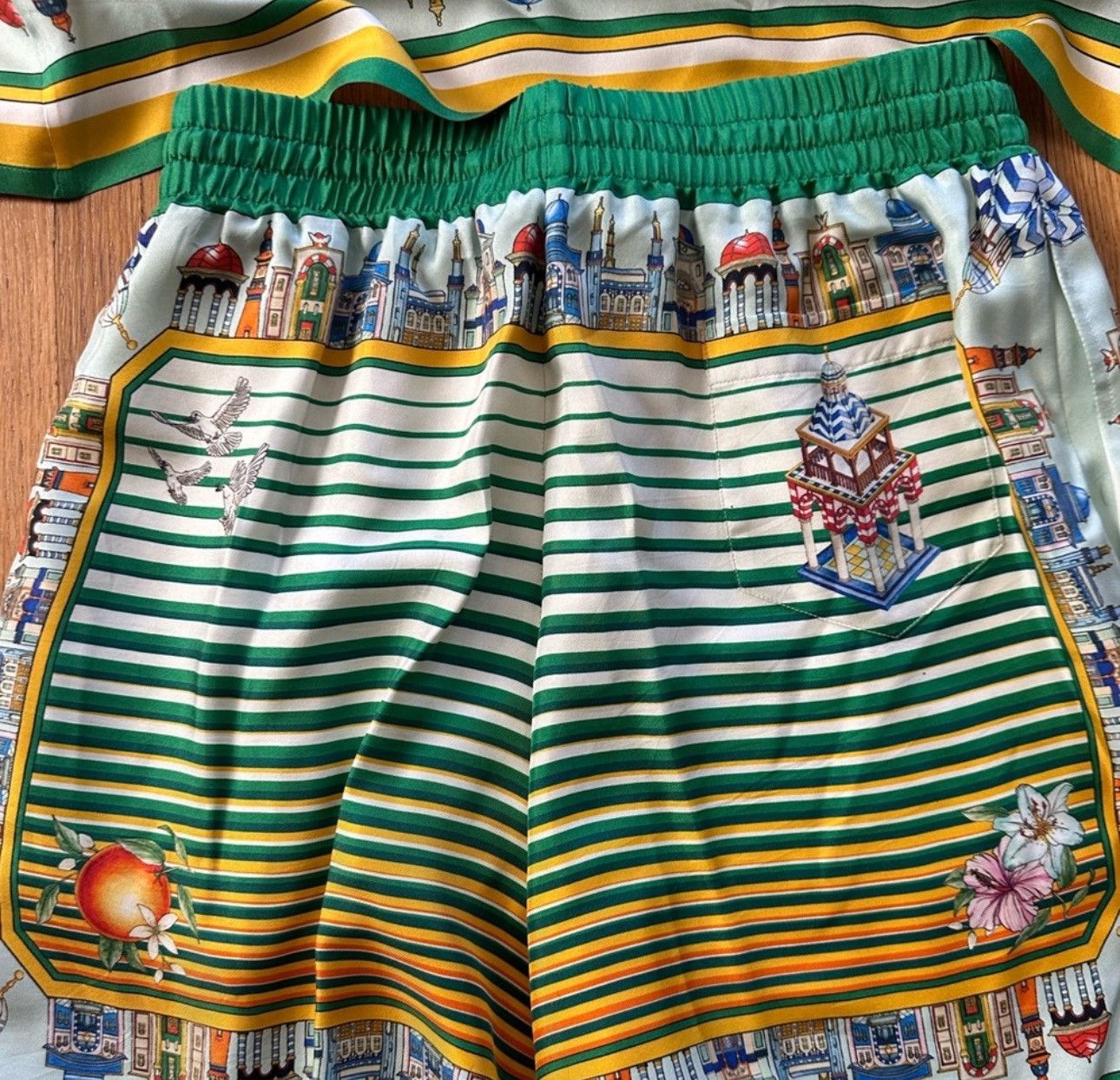 Casablanca Casablanca City Scape silk shorts Size US 32 / EU 48 - 1 Thumbnail