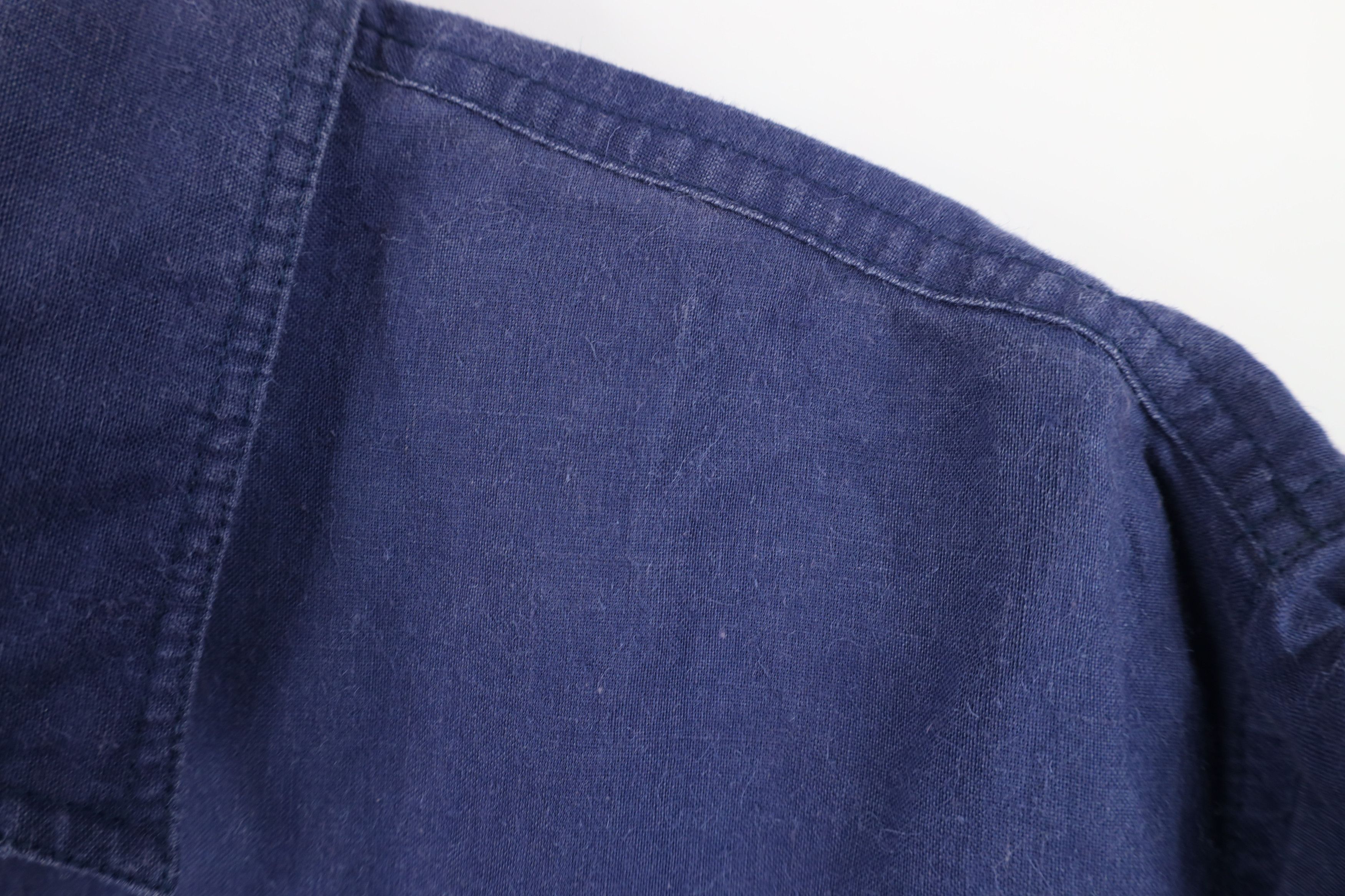 Vintage Vintage 90s Streetwear Baggy Short Sleeve Button Shirt Blue Size XXL / US 16-18 / IT 52-54 - 5 Thumbnail