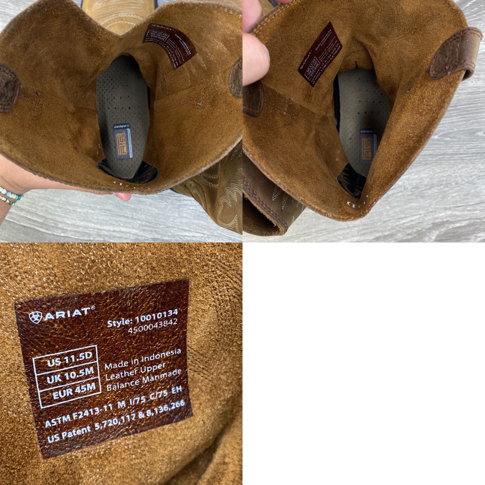Ariat Ariat Sierra Men Boots Western Cowboy Steel Toe Brown Leather 11.5 D Square Toe Work Boot Size US 11 / EU 44 - 8 Thumbnail