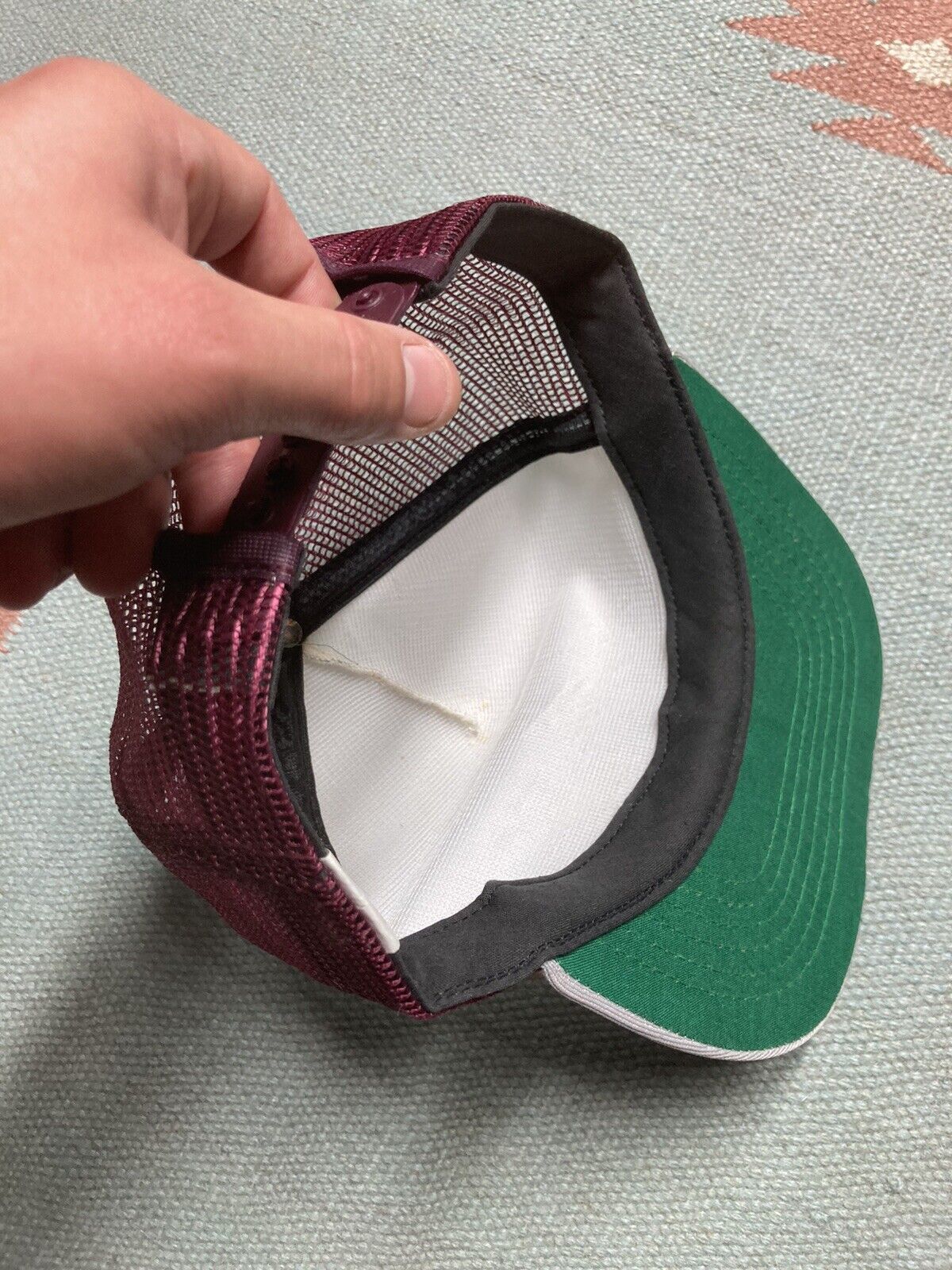 New Era × Vintage VTG 80s trucker hat mesh new era pro design tri tone blank Size ONE SIZE - 6 Thumbnail