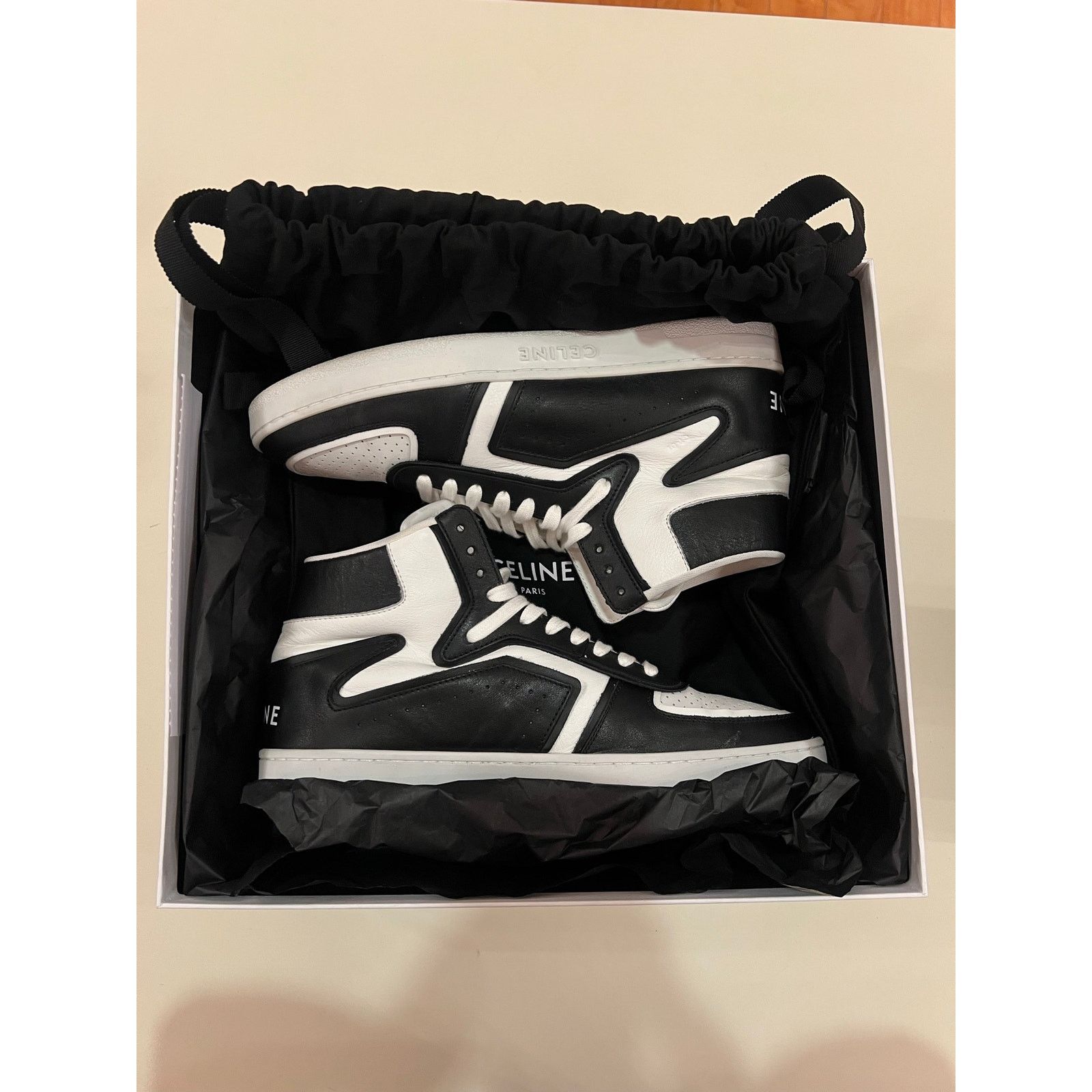 Celine Celine CT-01 Z Black White Leather Trainer Sneaker Size 43 Size US 10.5 / EU 43-44 - 11 Thumbnail