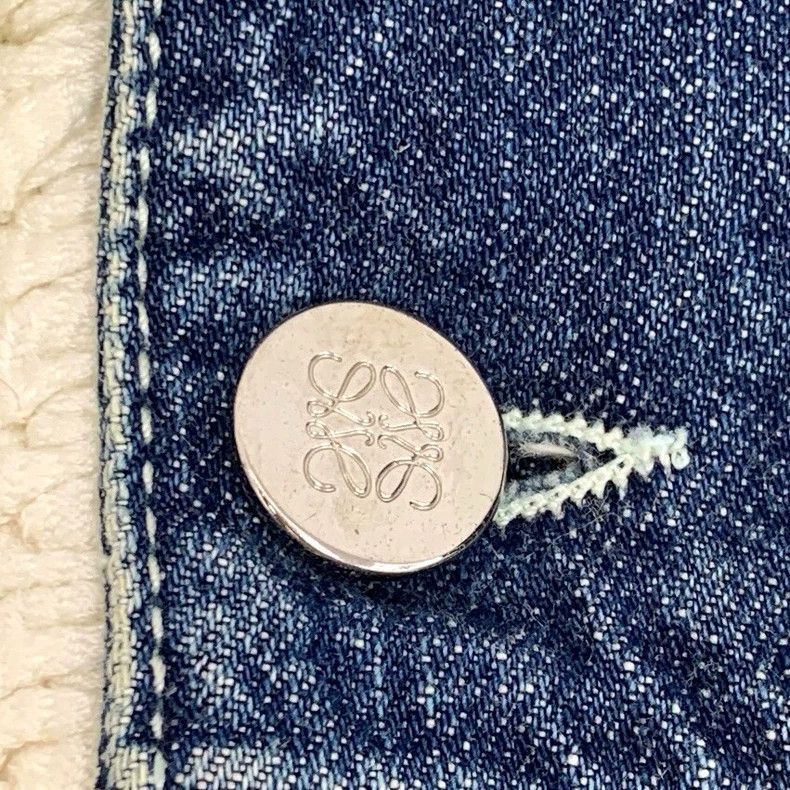 Loewe LOEWE Dark blue aged cotton tasseled lapel single snap lon Size XS / US 0-2 / IT 36-38 - 5 Thumbnail