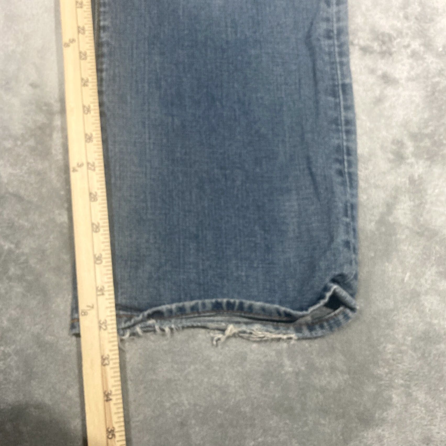 Lucky Brand Lucky Brand Jeans Men 34x32 Blue 361 Vintage Straight Distressed Mid Rise Zip Shirt Size US 34 / EU 50 - 3 Thumbnail