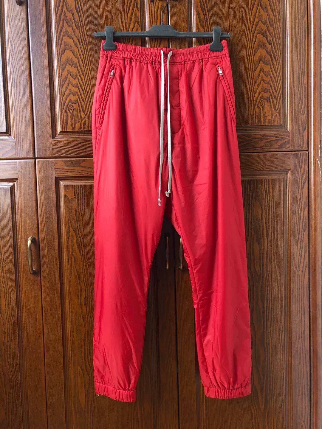 Rick Owens Rick Owens Red Padded Trousers with Zippers Size US 32 / EU 48 - 1 Thumbnail