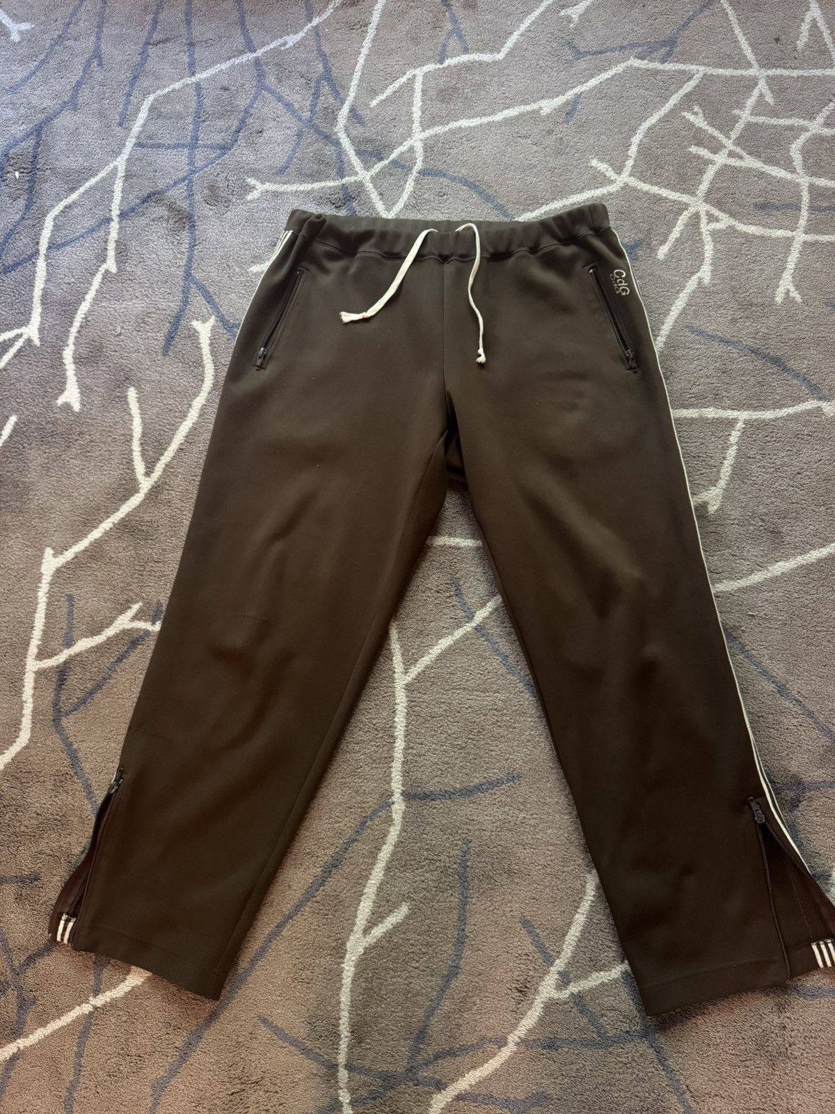 Comme des Garcons Homme × Japanese Brand × Vintage Comme Des Garcons Brown Track Pants Size US 32 / EU 48 - 1 Thumbnail