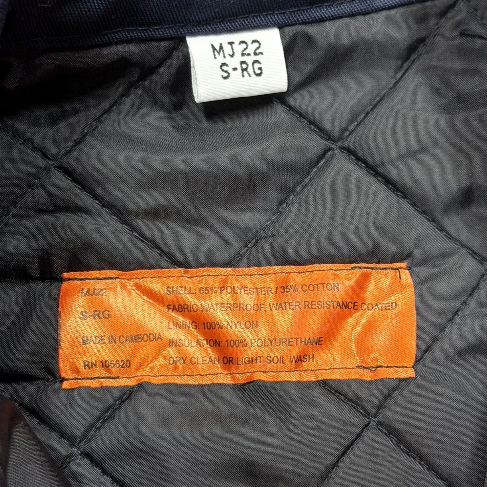 Vintage Work Jacket Mens S Blue Insulated Quilted Lined Waterproof Windbreaker MJ22 Jacket/Casual Workwear Size US S / EU 44-46 / 1 - 3 Thumbnail