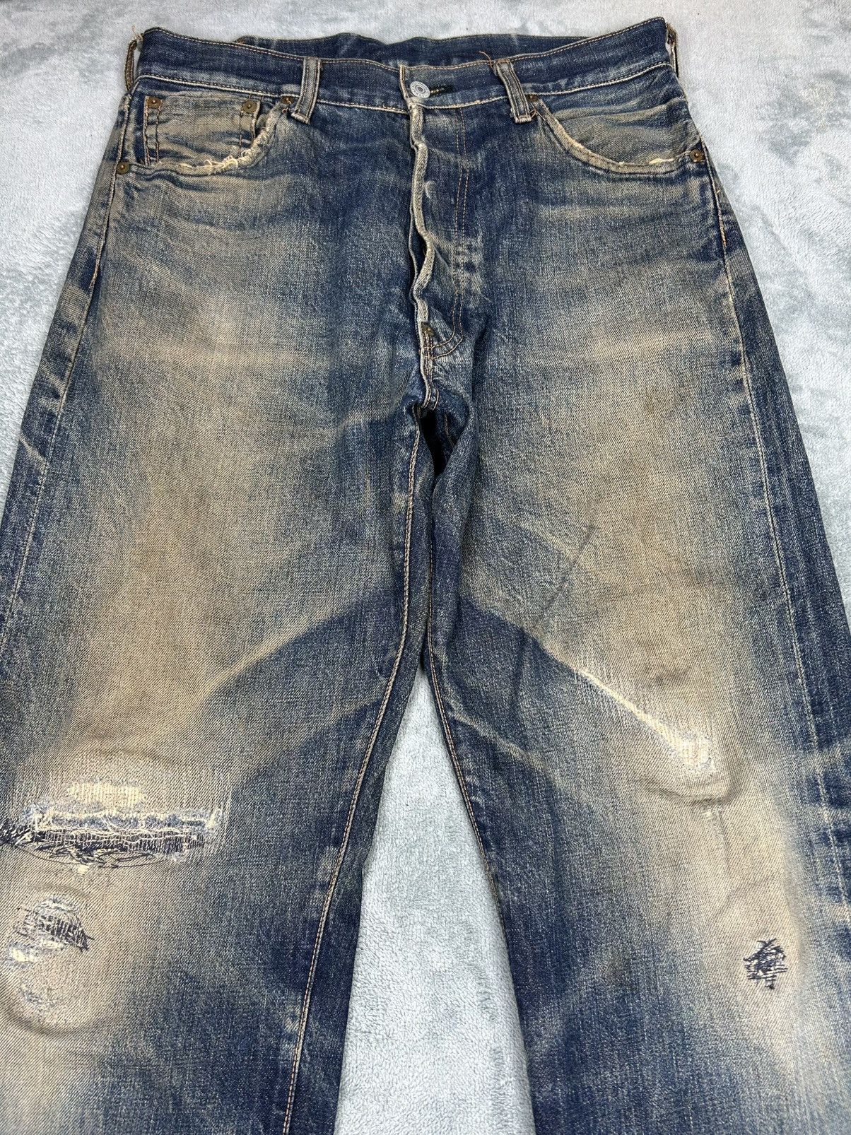 Japanese Brand Vintage Evis Distressed Denim Jeans Size US 32 / EU 48 - 3 Thumbnail