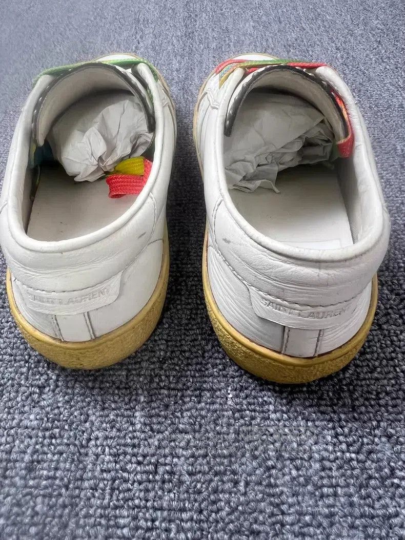 Saint Laurent Paris Saint Laurent Paris Rainbow Shoelaces Distressed Rivet Boa Size US 5.5 / IT 35.5 - 7 Thumbnail