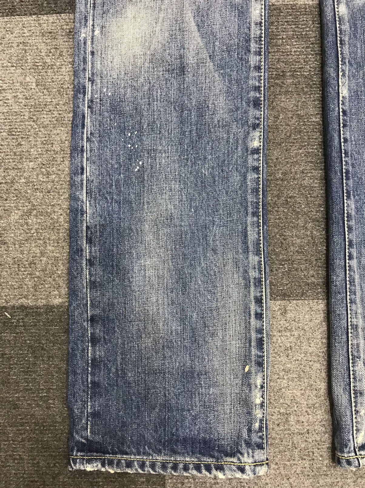 Japanese Brand 💥Insane 90s Style💥Red Card Stone Wash Fades Denim F454 Size US 32 / EU 48 - 9 Thumbnail