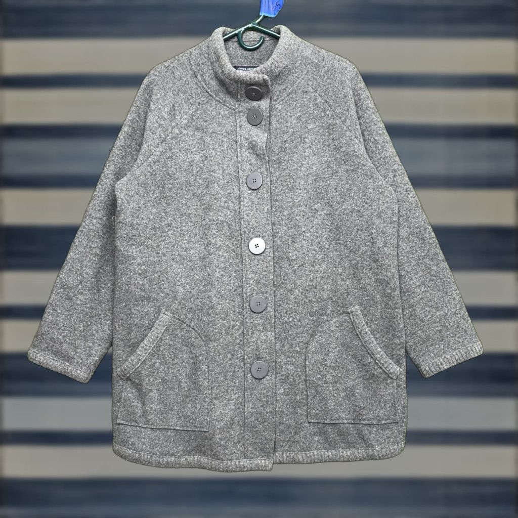Jones New York Jones New York Wool Jacket Womens 1X Peacoat Grey Midi Coat Button Wool Angora Lined Pockets Winter Fall Vintage No Size XL / US 12-14 / IT 48-50 - 1 Thumbnail