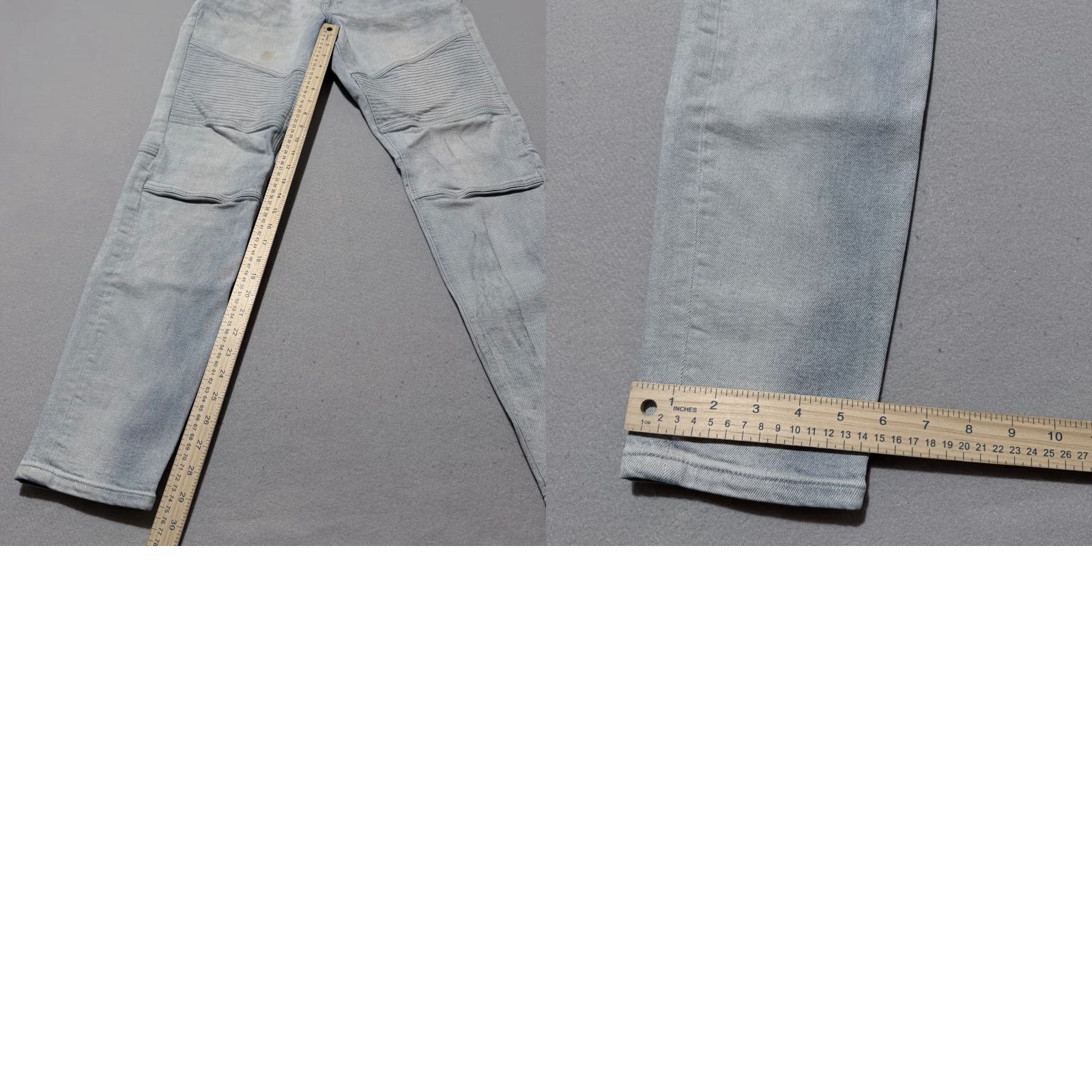 H&M H&M Jeans Men Blue Denim Mid Rise Skinny Moto Biker Zip Fly - 34 Size US 34 / EU 50 - 9 Thumbnail