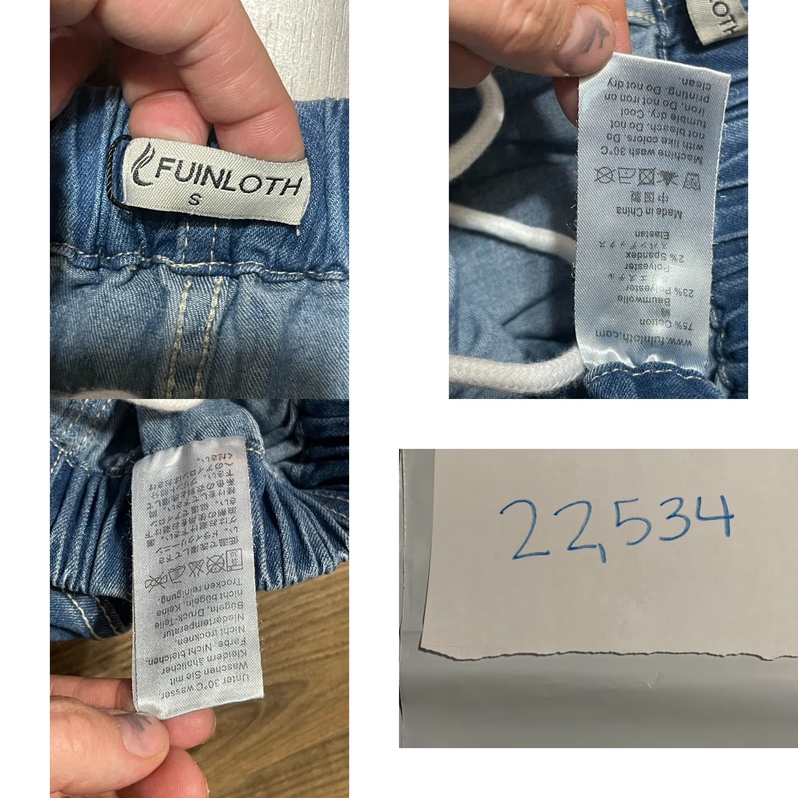 Vintage Fuinloth Shorts Woman S Blue Denim Stretchable Waist Pockets Bermuda Casual Modern 90s? Wait no. Size 28" / US 6 / IT 42 - 8 Thumbnail