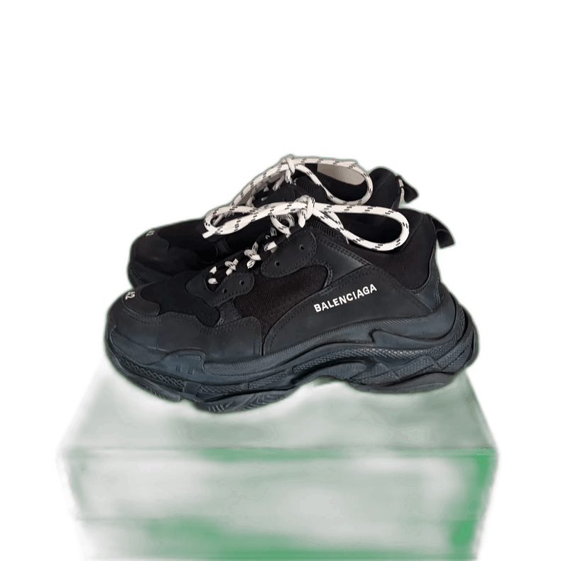 Balenciaga Balenciaga Triple S Retro Sneakers in Black Size US 9 / EU 42 - 1 Thumbnail