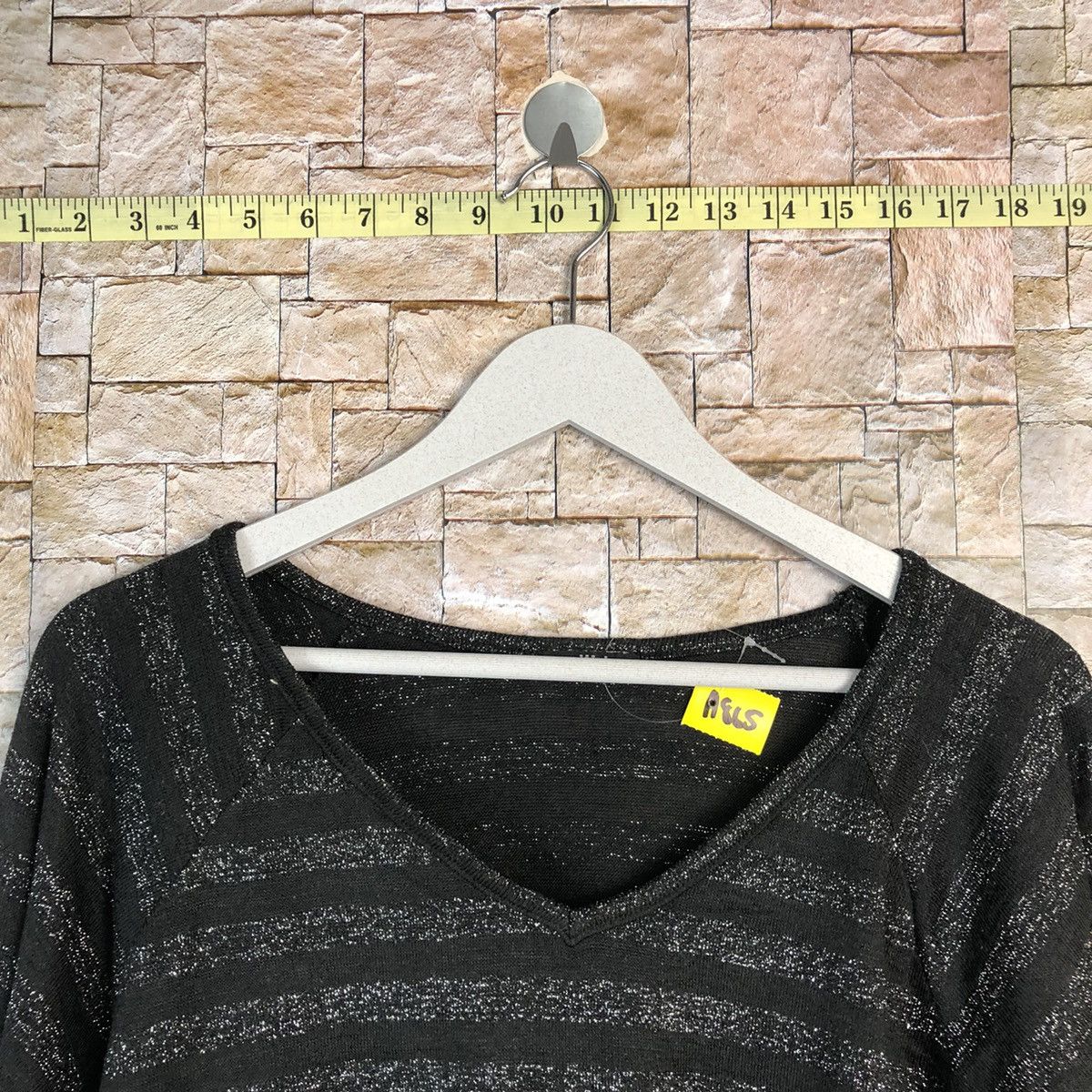 Homespun Knitwear × Japanese Brand × Solid and Striped JILI Black Stripe Knitwear #A865 Size L / US 10 / IT 46 - 4 Thumbnail