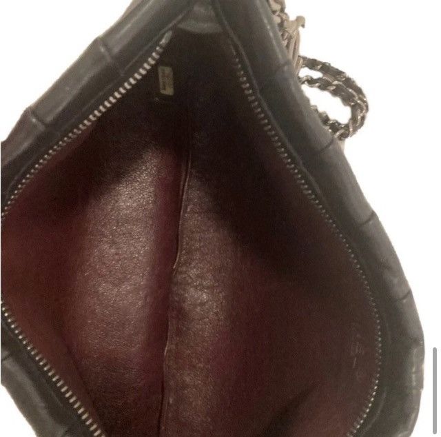 Chanel 2002 Chanel Lambskin Leather Clutch Purse Bag Silver Chain Size ONE SIZE - 10 Thumbnail