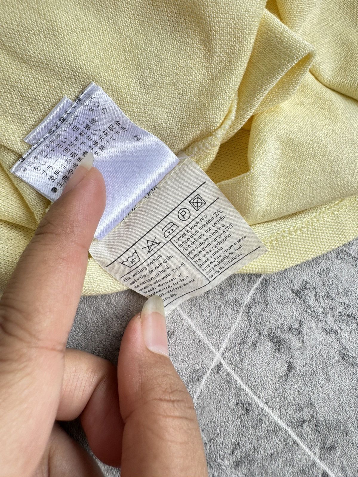 Salvatore Ferragamo SALVATORE FERRAGAMO Pastel Yellow Polo Shirt Size L / US 10 / IT 46 - 6 Thumbnail