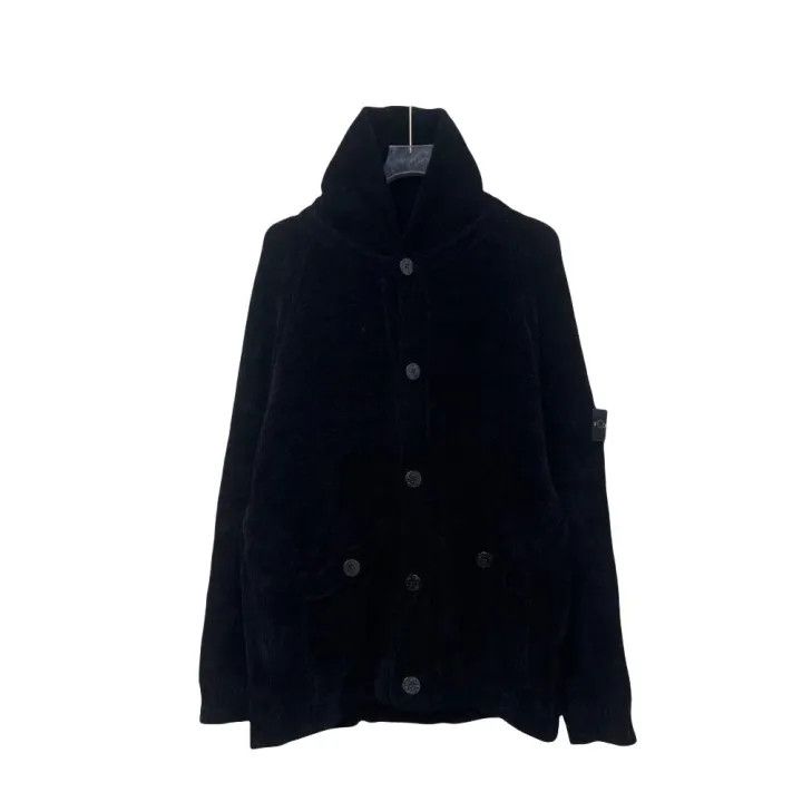 Stone Island Stone Island Black Wool Knit Cardigan Size US XL / EU 56 / 4 - 1 Thumbnail