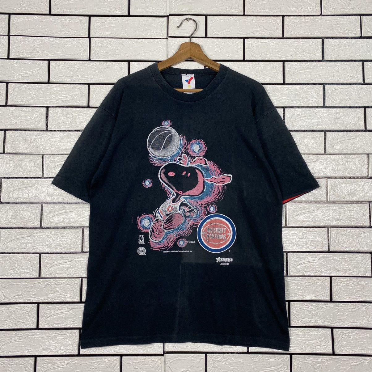Vintage 📌Vintage 90s Artex USA Snoopy Pistons Basketball NBA Size US L / EU 52-54 / 3 - 2 Thumbnail