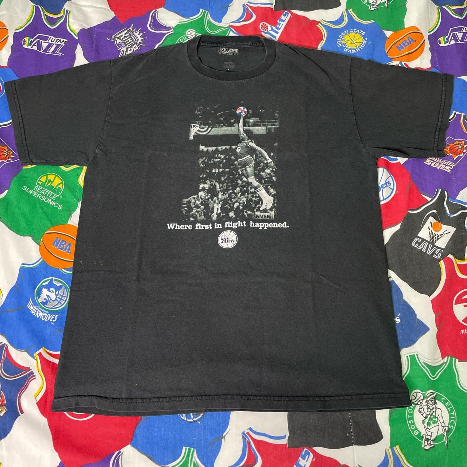 NBA Y2K 2000s NBA Julius Erving Philadelphia 76ers Sixers Tee Size US L / EU 52-54 / 3 - 1 Thumbnail