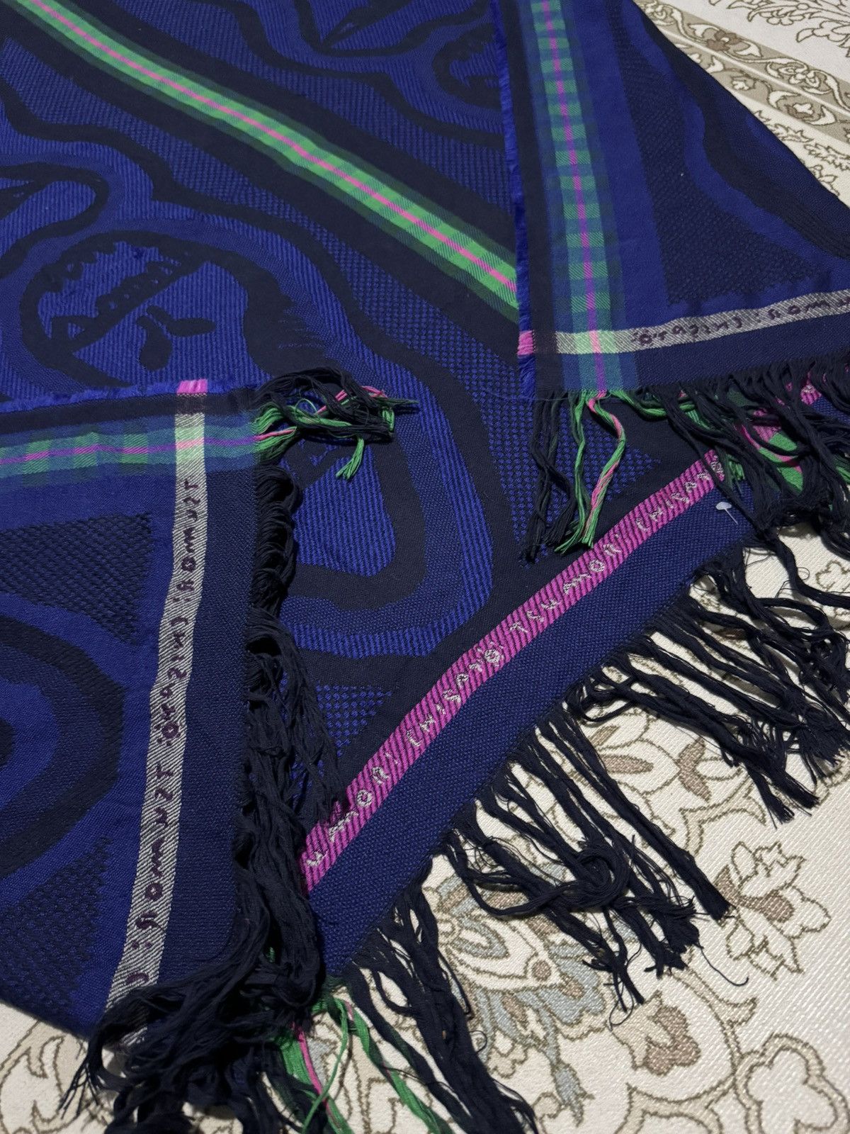 Issey Miyake × Tsumori Chisato OG Issey Miyake Designer Mohair Scarves/ Small Blanket Art Size ONE SIZE - 4 Thumbnail
