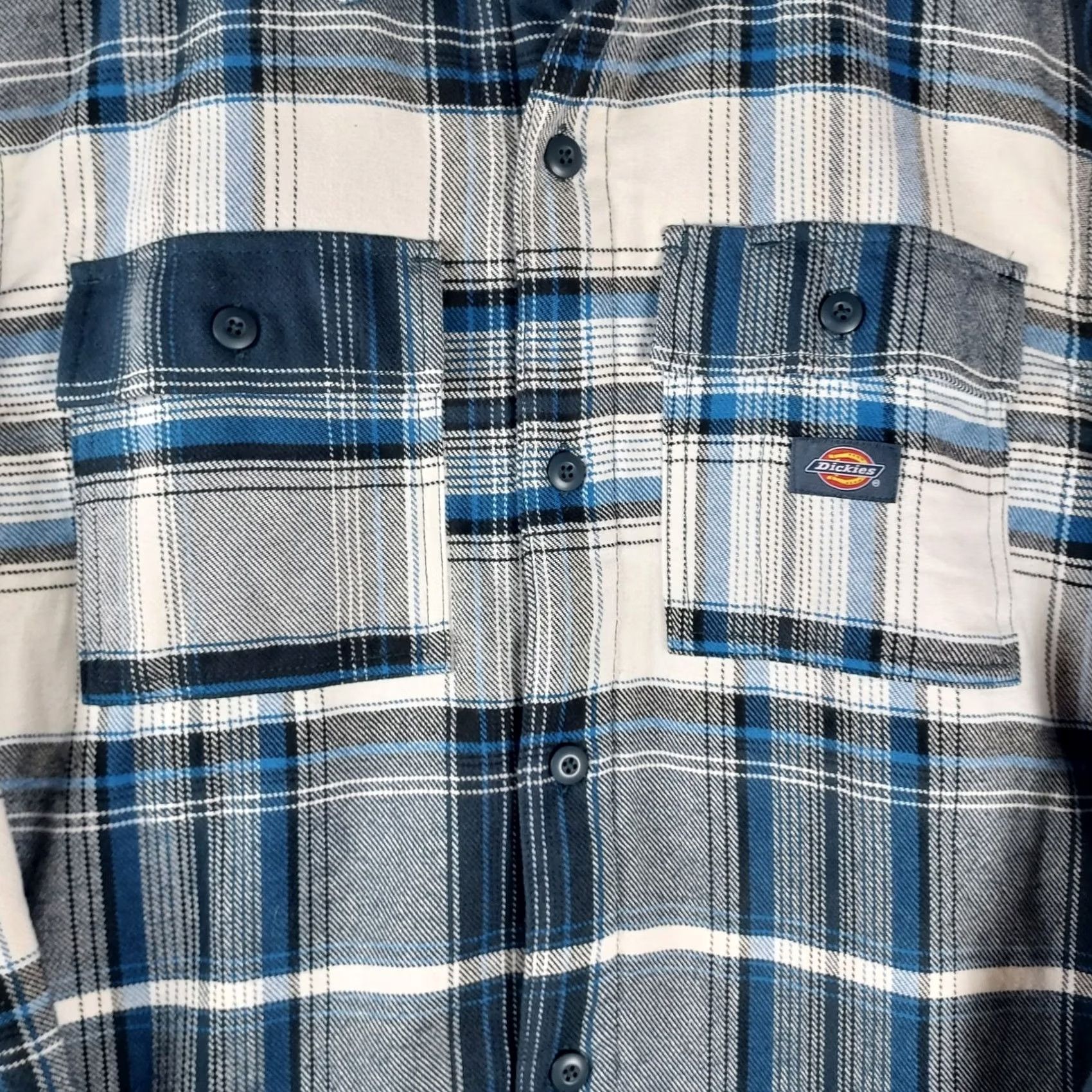 Dickies Dickies Men’s Plaid Flannel Shirt Jacket Bomber Lined Blue Gray M Regular Shacket Workwear Winter Fall Spring Size US M / EU 48-50 / 2 - 4 Thumbnail