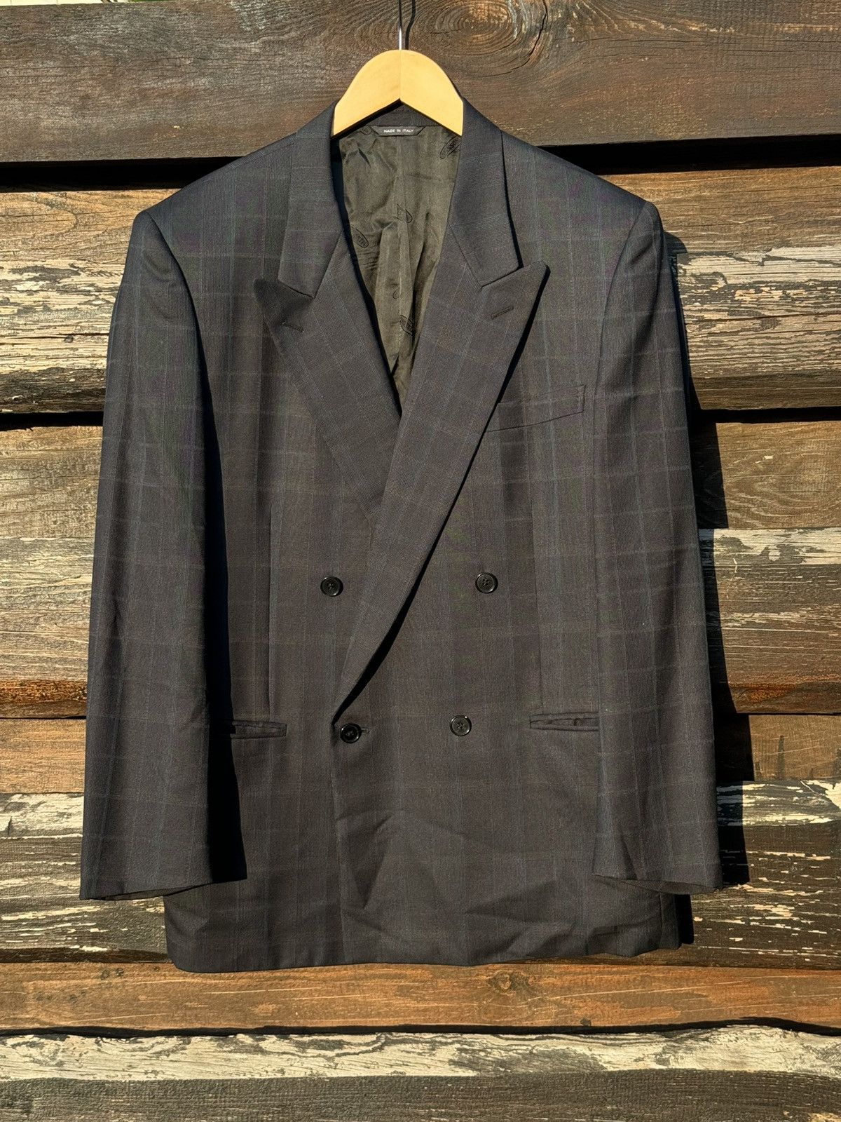 Missoni Missoni Uomo Gray Double Breasted Blazer Lin and wool Size 40R - 2 Thumbnail