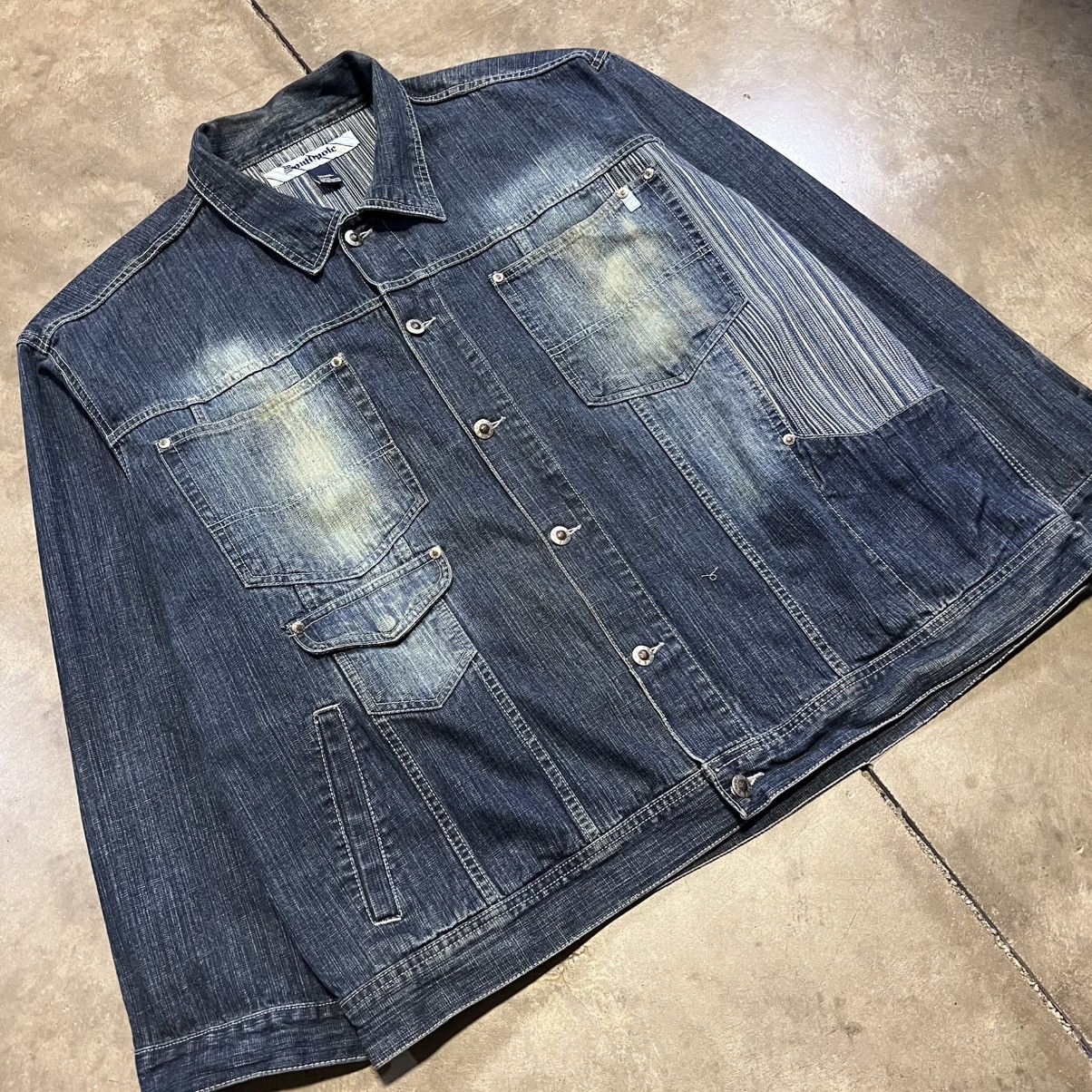 Southpole Vintage Y2K SouthPole Denim Jean Jacket Faded Hip Hop Y2K Size US XXL / EU 58 / 5 - 2 Thumbnail