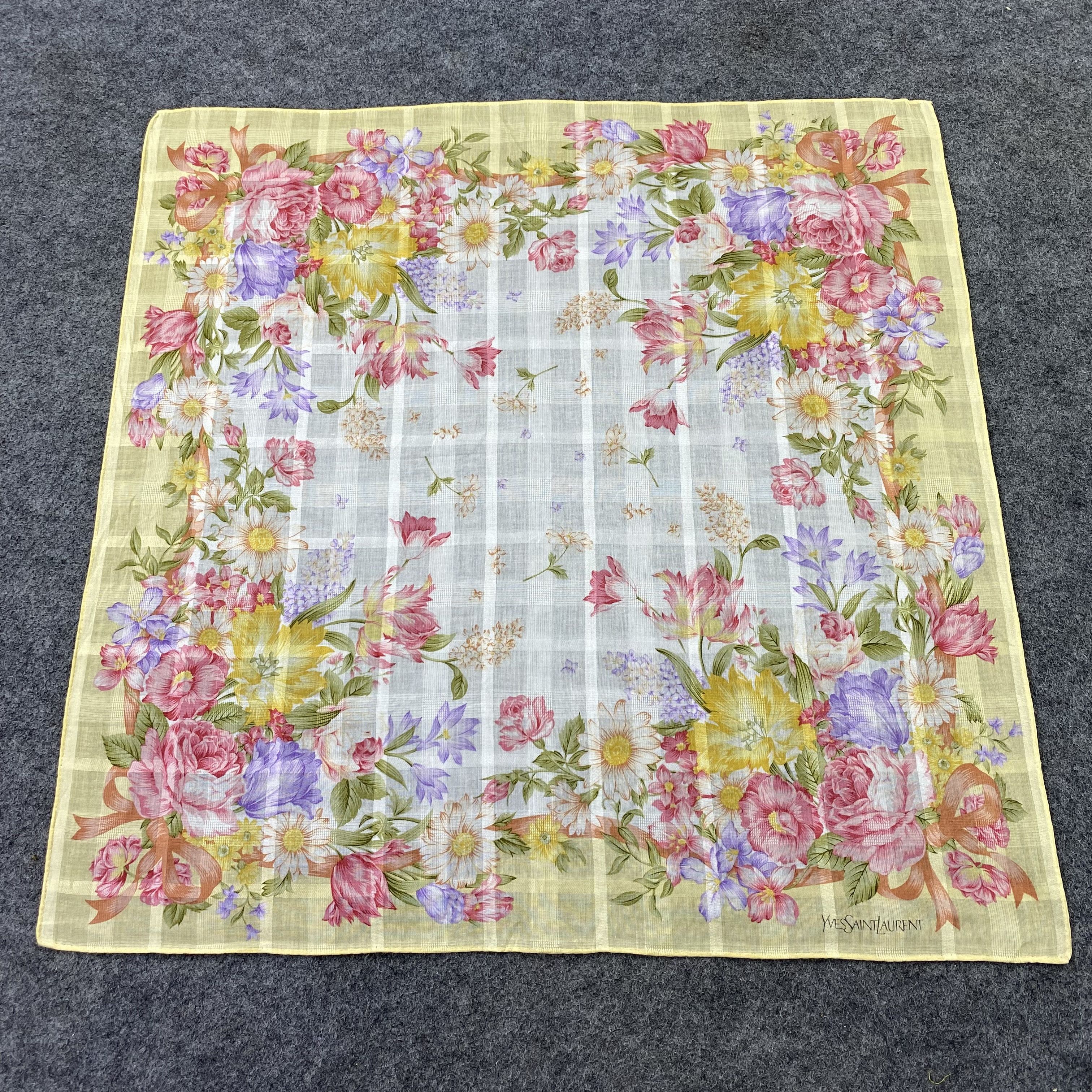 Vintage × Yves Saint Laurent Yves Saint Laurent Handkerchief /Bandana / Neckerchief-B1290 Size ONE SIZE - 3 Thumbnail
