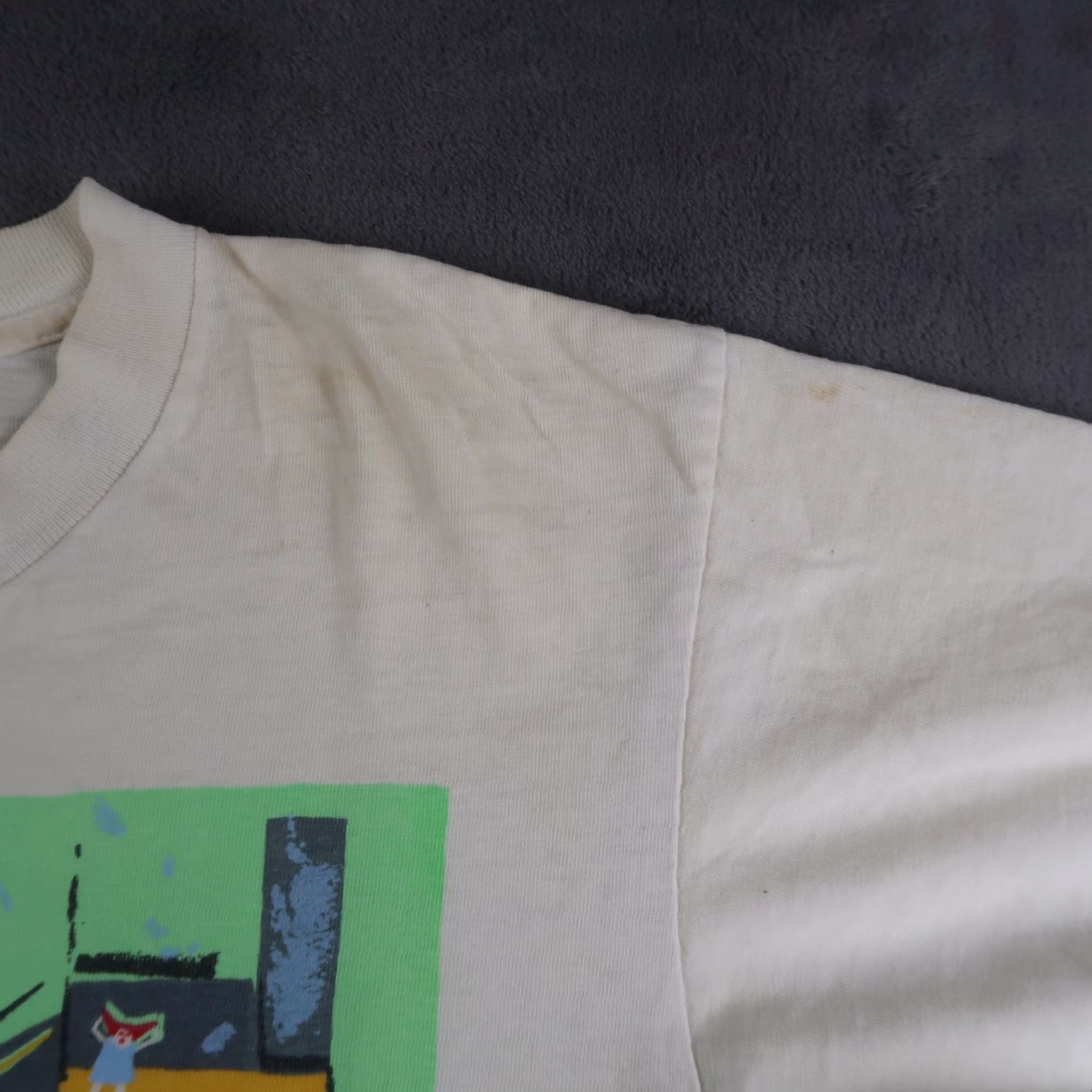 Vintage VINTAGE 80s 1985 Wildwood Productions Art Tee T Shirt Sz L Large White Cotton Crew Neck Short Sleeve Men Logo 80s Animals Cat Art Vintage Size US L / EU 52-54 / 3 - 7 Thumbnail