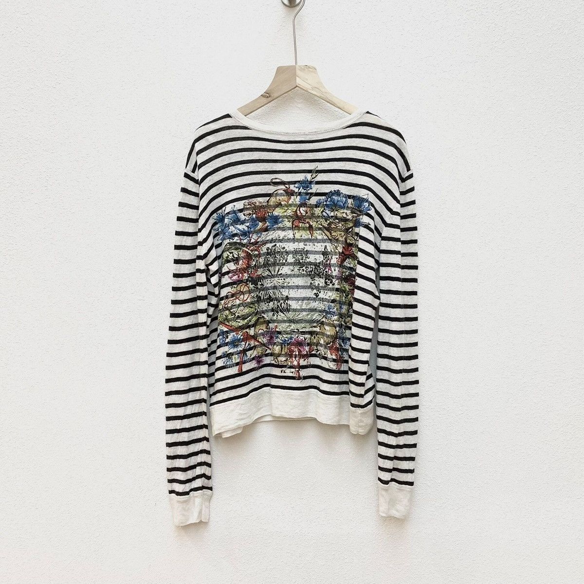Dior Christian Dior Monochrome Striped Printed Knit Jumper Size S / US 4 / IT 40 - 1 Thumbnail