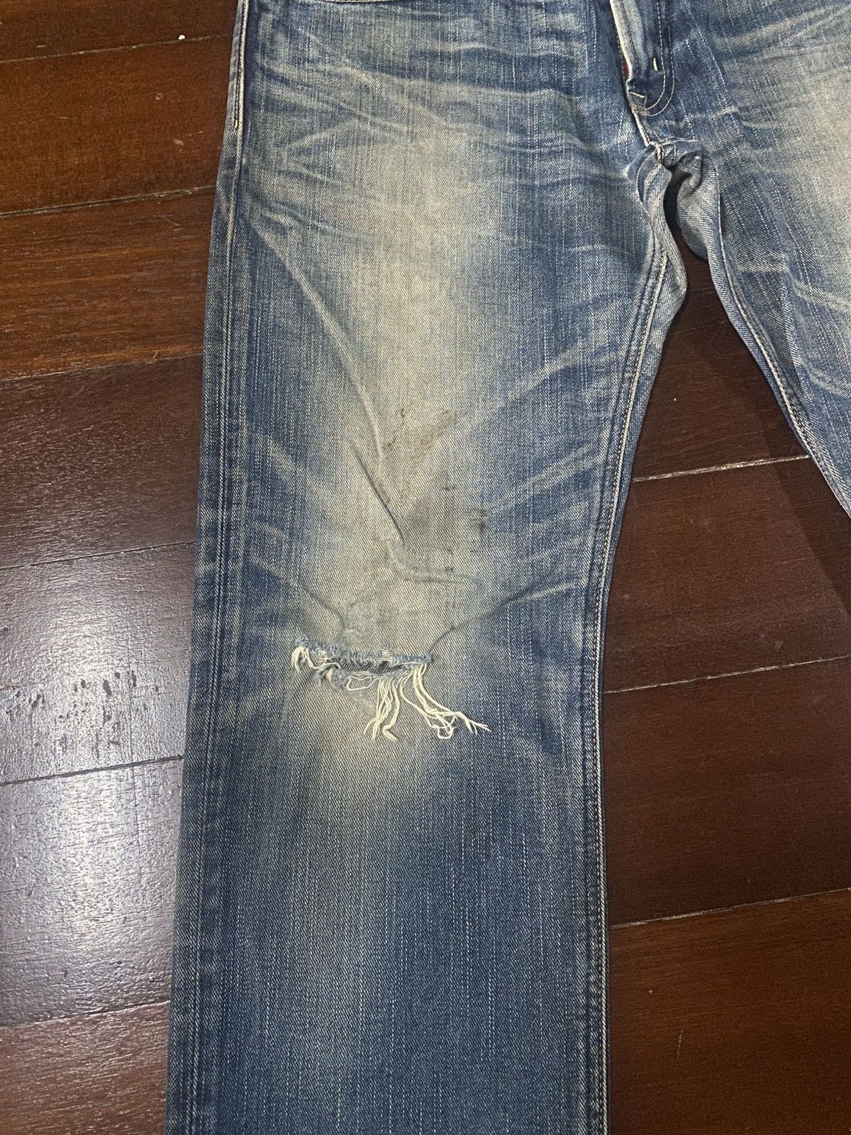 Edwin Fire Edwin 503 blue trip Flare Distressed Denim Size US 38 / EU 54 - 6 Thumbnail