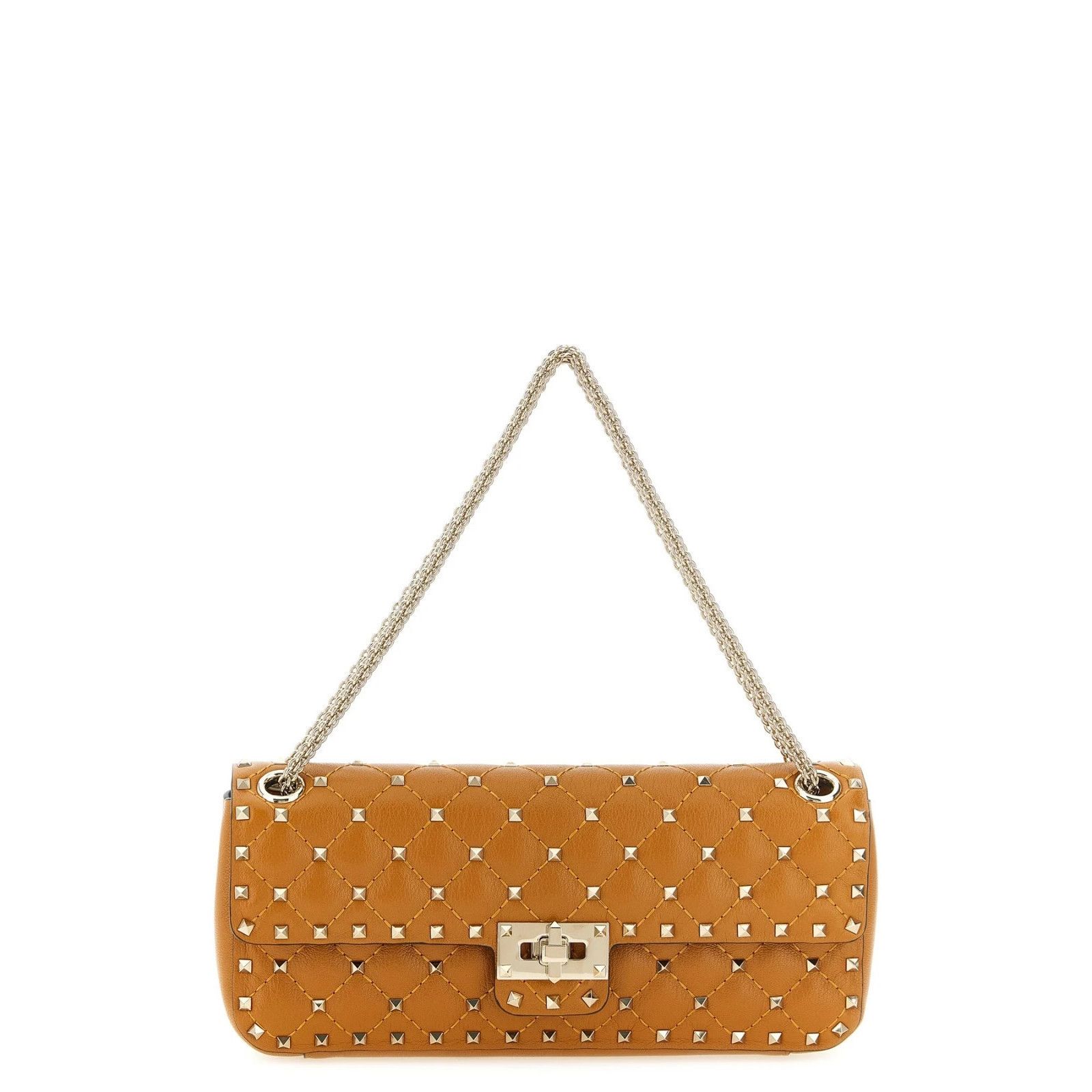Valentino VALENTINO GARAVANI Rockstud Spike Medium Orange Leather Shou Size ONE SIZE - 1 Thumbnail