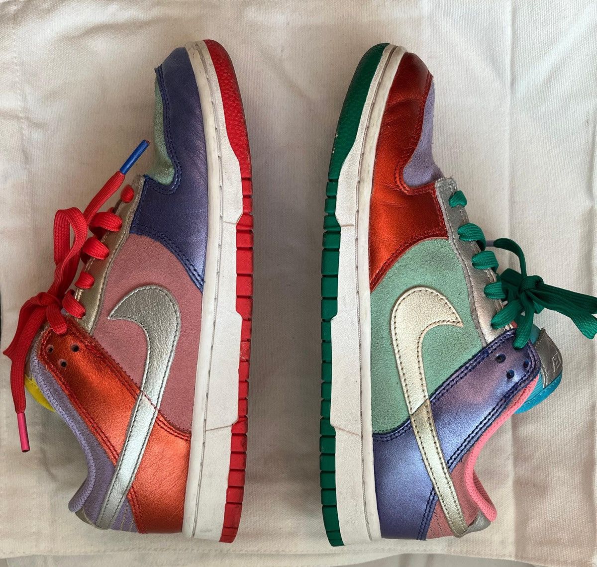 image of Nike Dunk Sunset Pulse Shoes in Yellow, Women's (Size 7.5)