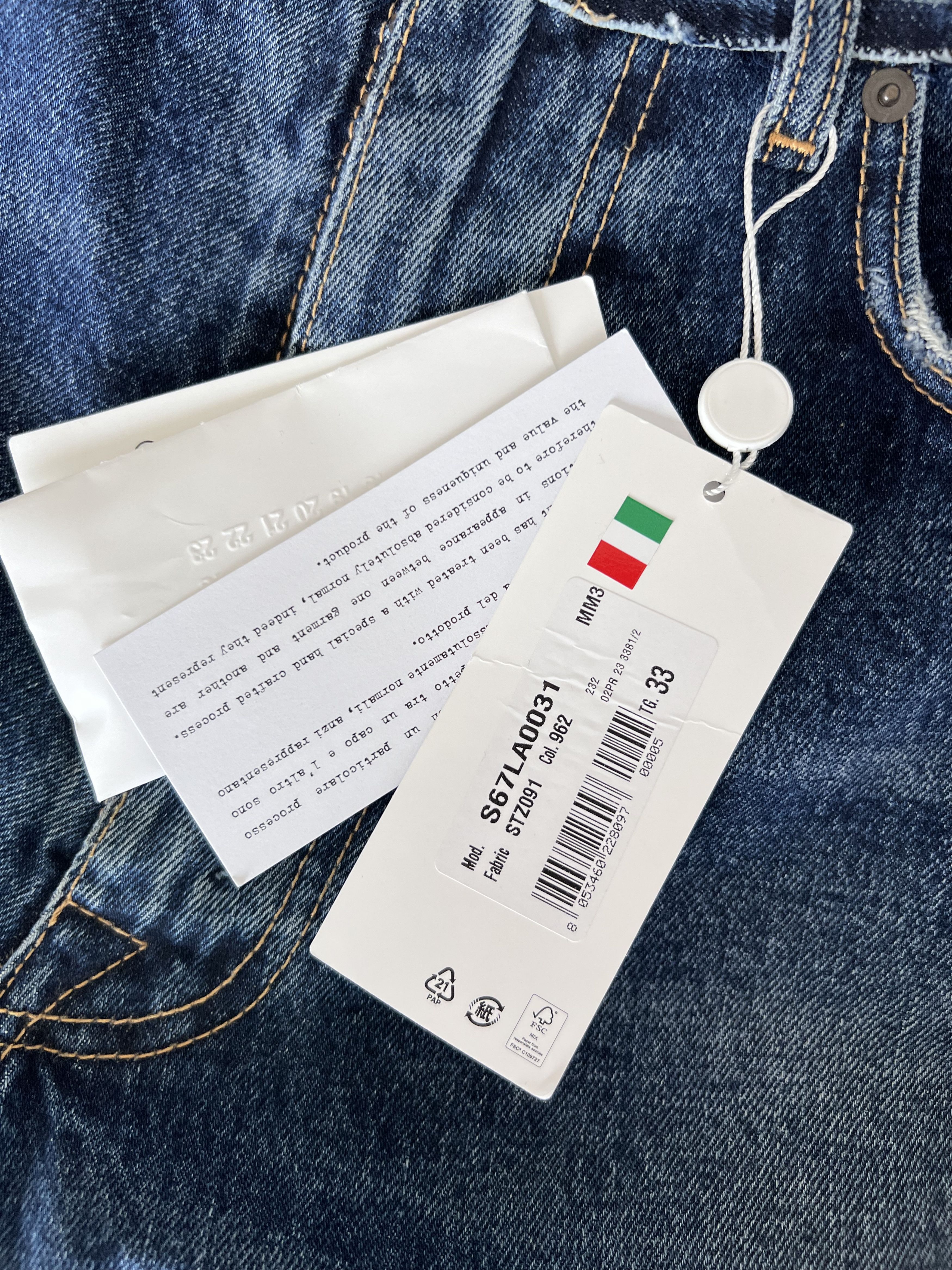 Maison Margiela × Pendleton Maison Margiela Pendleton Yoke Distressed Jeans in Indigo Size US 33 - 8 Thumbnail