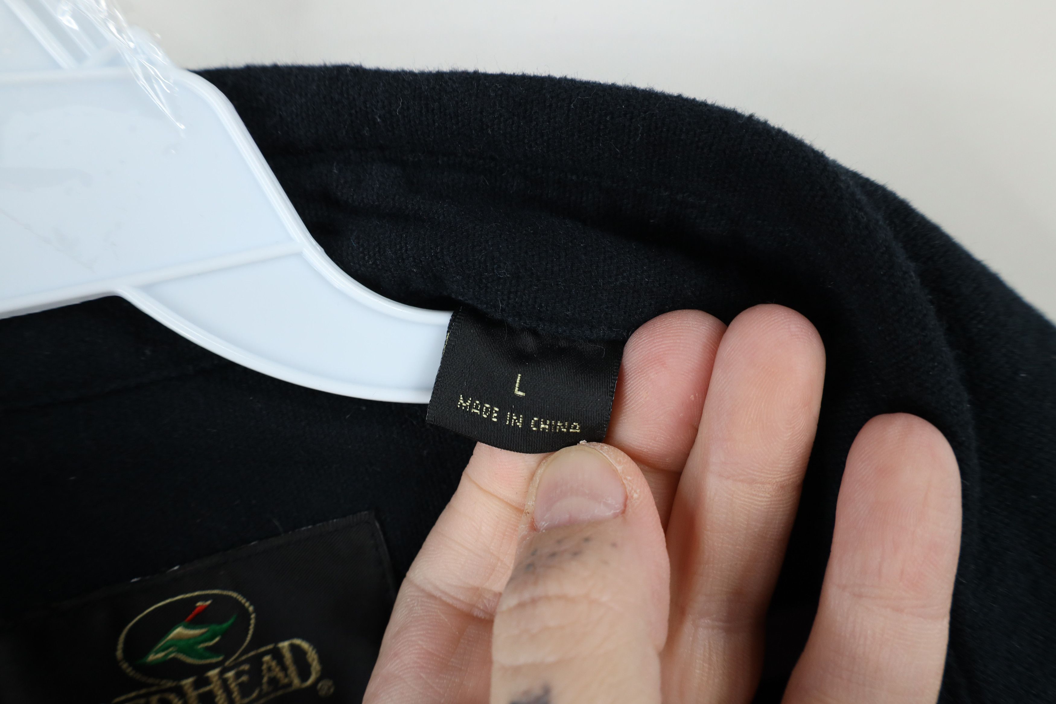 Vintage Vintage 90s Streetwear Heavyweight Canvas Button Shirt Black Size US L / EU 52-54 / 3 - 7 Thumbnail