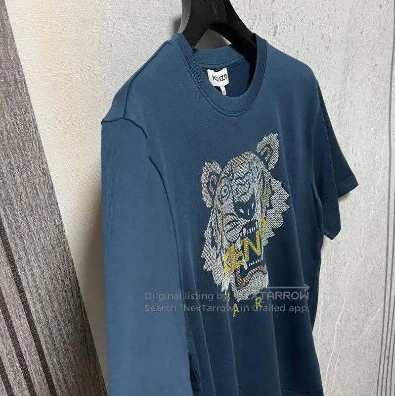 Kenzo Kenzo Navy Blue Cotton Logo T-Shirt for Men . Size US XL / EU 56 / 4 - 3 Thumbnail