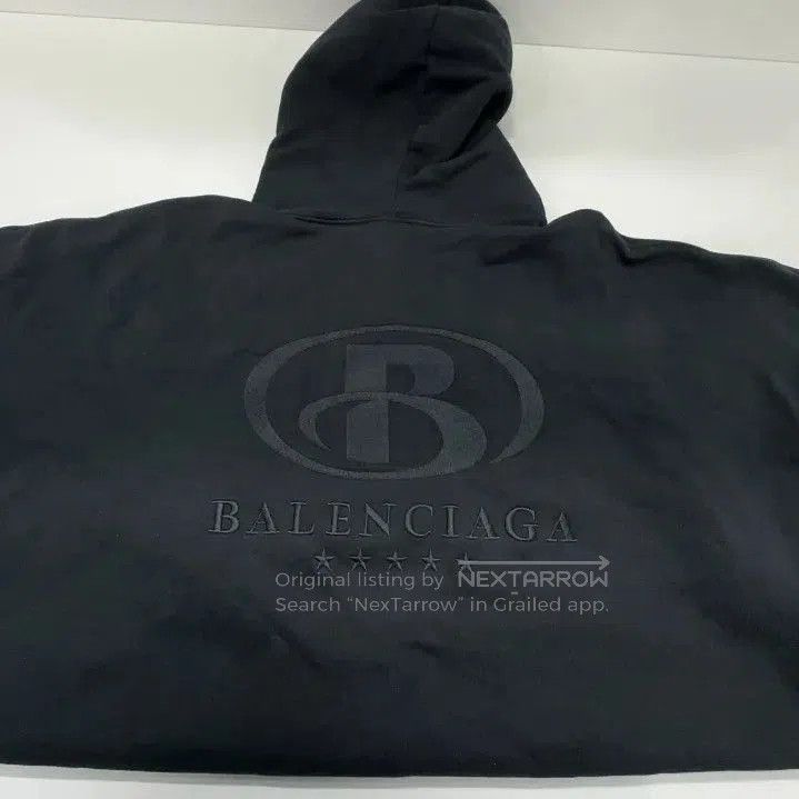 Balenciaga Balenciaga Logo Black Relaxed Long Sleeve Hoodie. Size US L / EU 52-54 / 3 - 9 Thumbnail