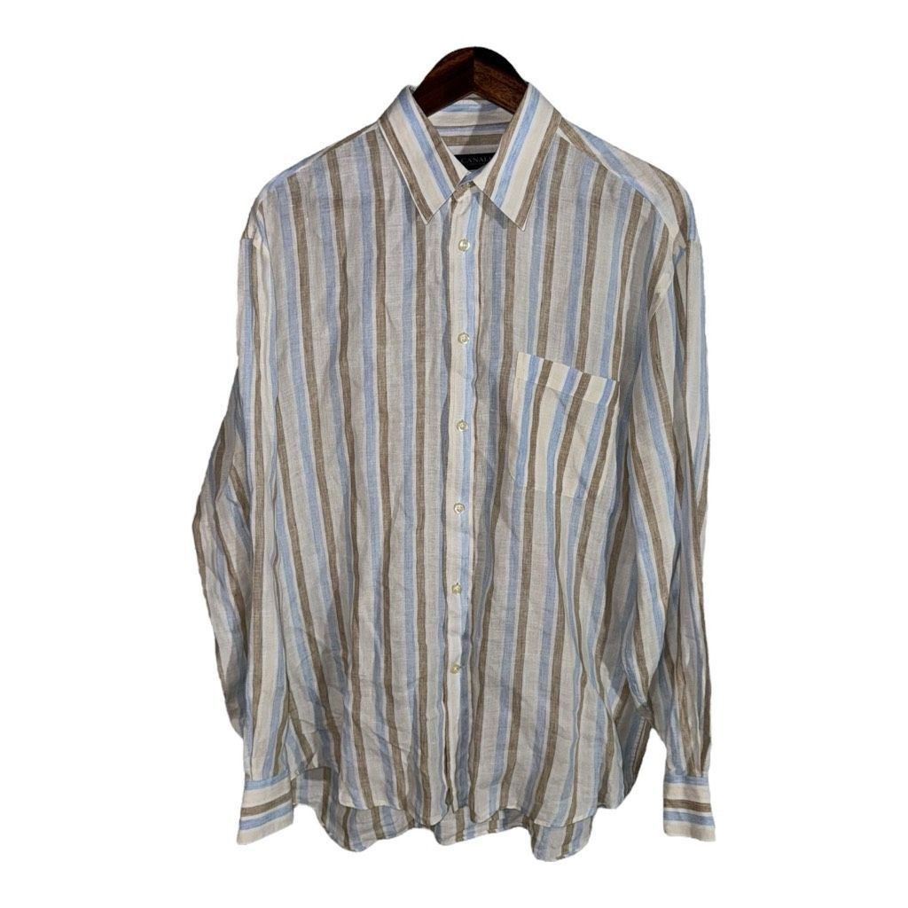 Canali Canali Pure Linen Made in Italy Button Up Shirt L Size US L / EU 52-54 / 3 - 1 Thumbnail