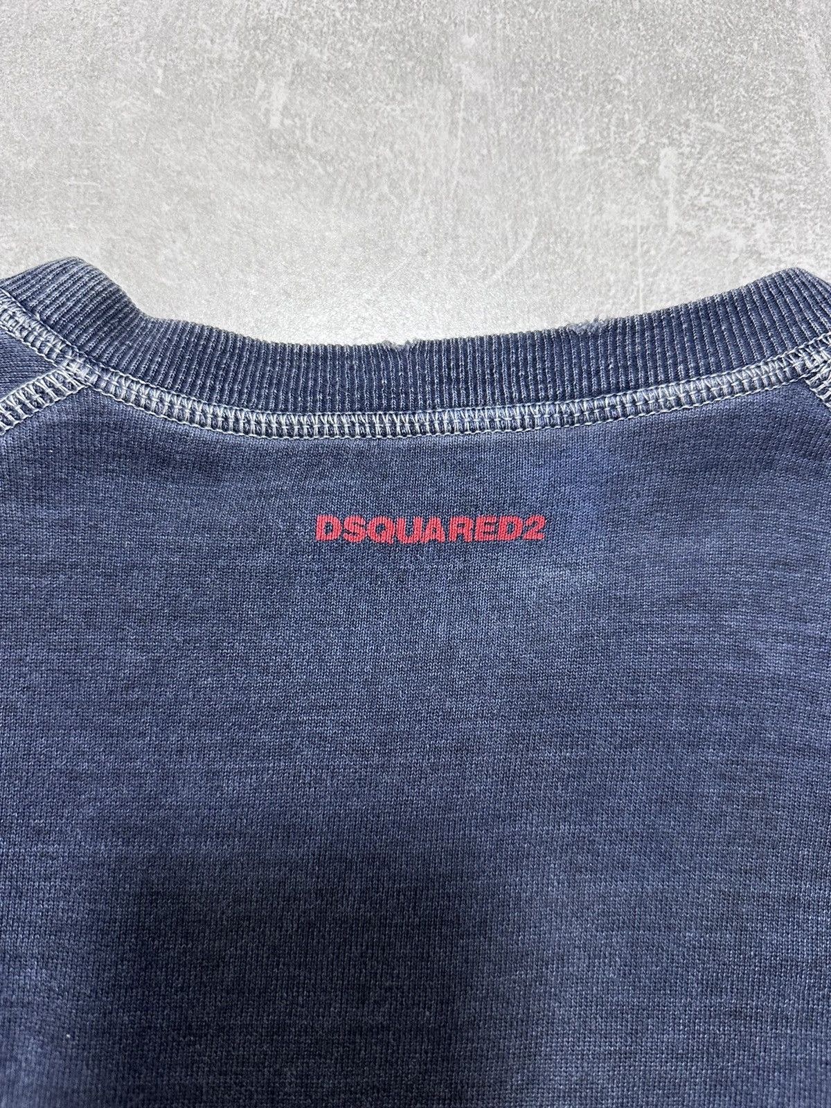 Designer × Dsquared2 × Vintage Dsquared2 Blue Distressed Japan Tokyo Collection Sweatshirt Size US L / EU 52-54 / 3 - 8 Thumbnail