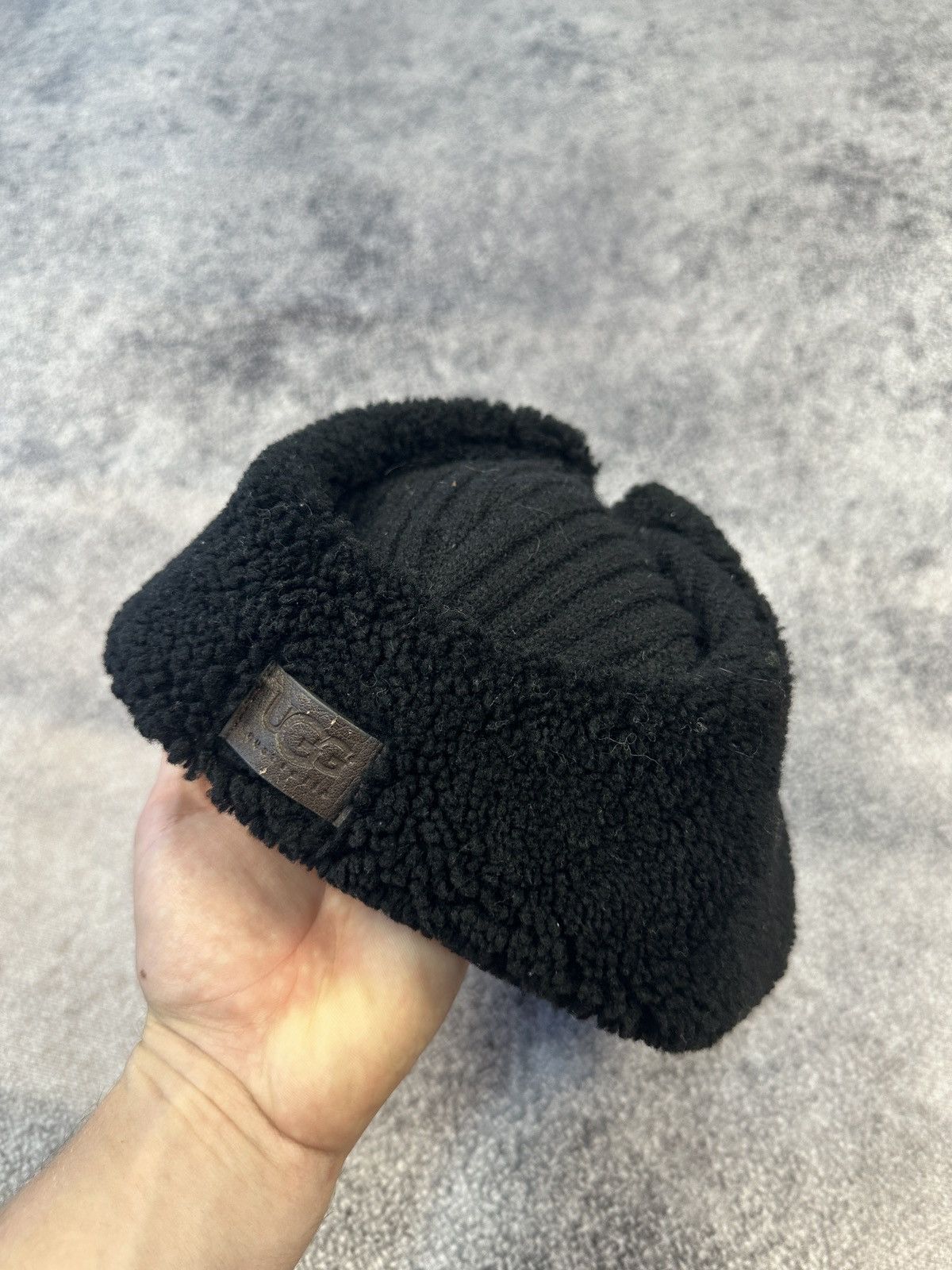 Ugg Y2K Vintage UGG Fur Ushanka Black Hat Streetwear Opium Rare Size ONE SIZE - 2 Thumbnail