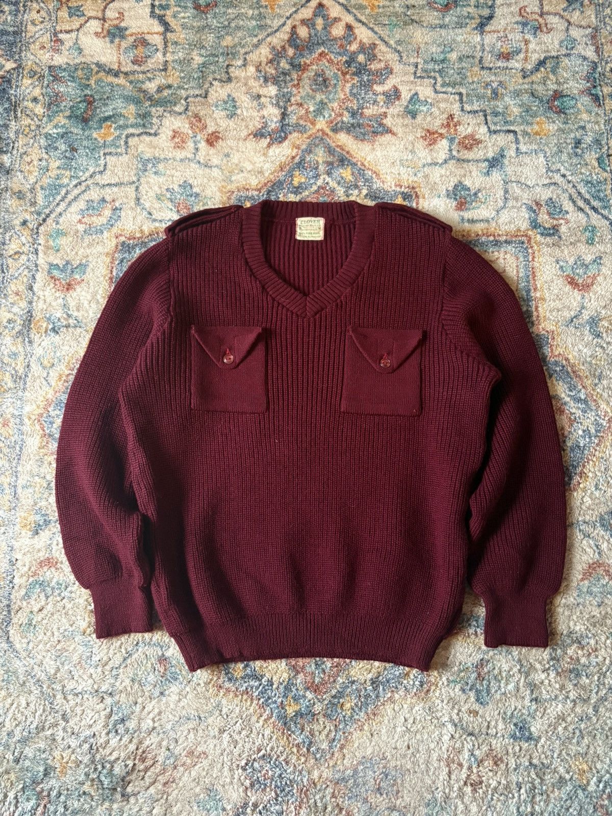 Vintage Vintage 60s Clover Dual Pocket Pullover Sweater Medium Size US M / EU 48-50 / 2 - 1 Thumbnail