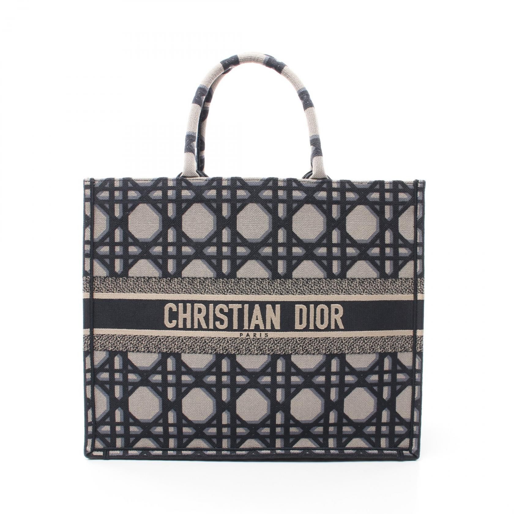 Dior Dior Book Tote Large Canvas Tote Bag 2101218171693 in Great Condition Size ONE SIZE - 1 Thumbnail