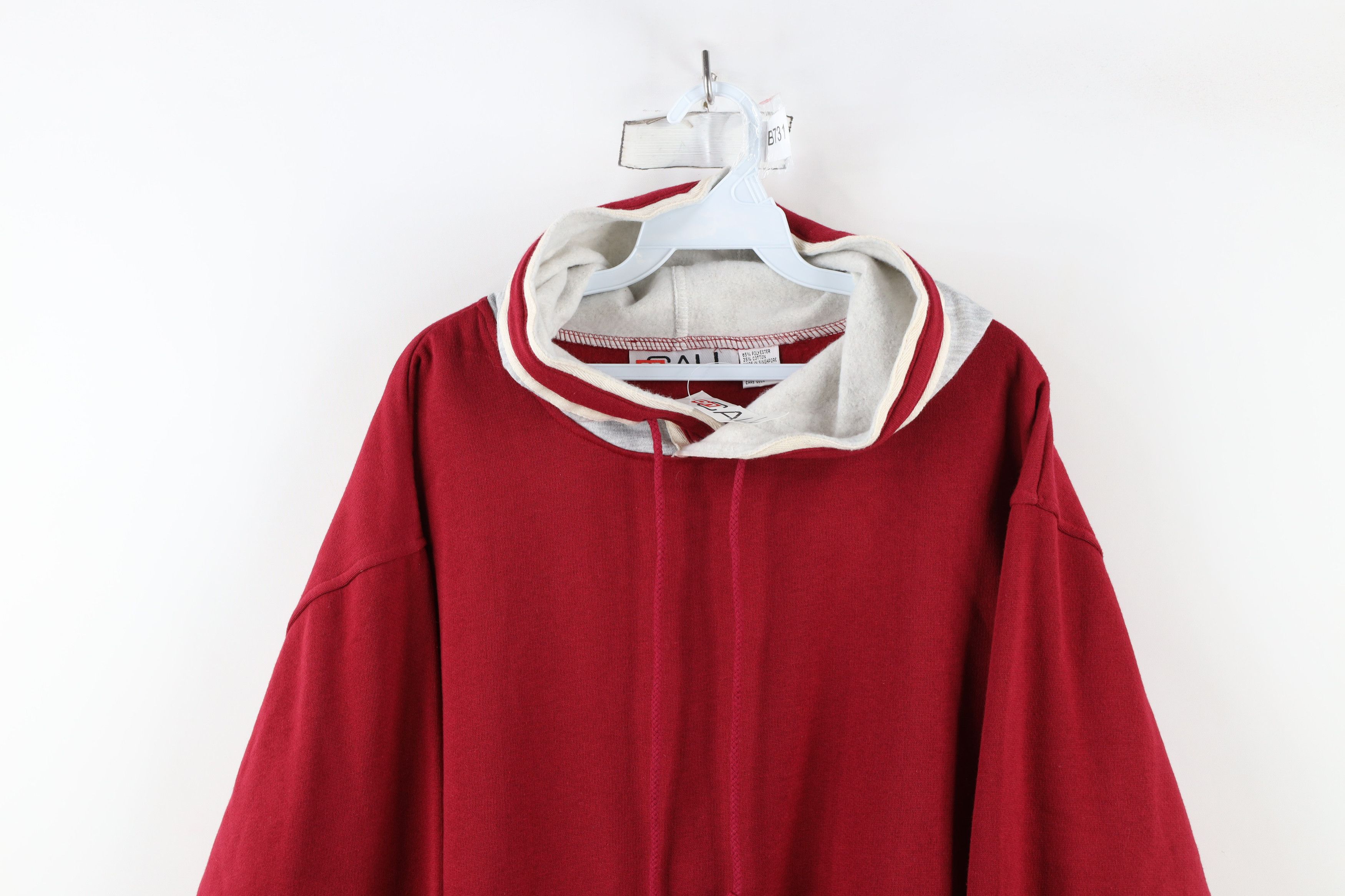 Vintage Deadstock Vintage 90s Streetwear Block Hoodie Sweatshirt Size XL / US 12-14 / IT 48-50 - 2 Thumbnail