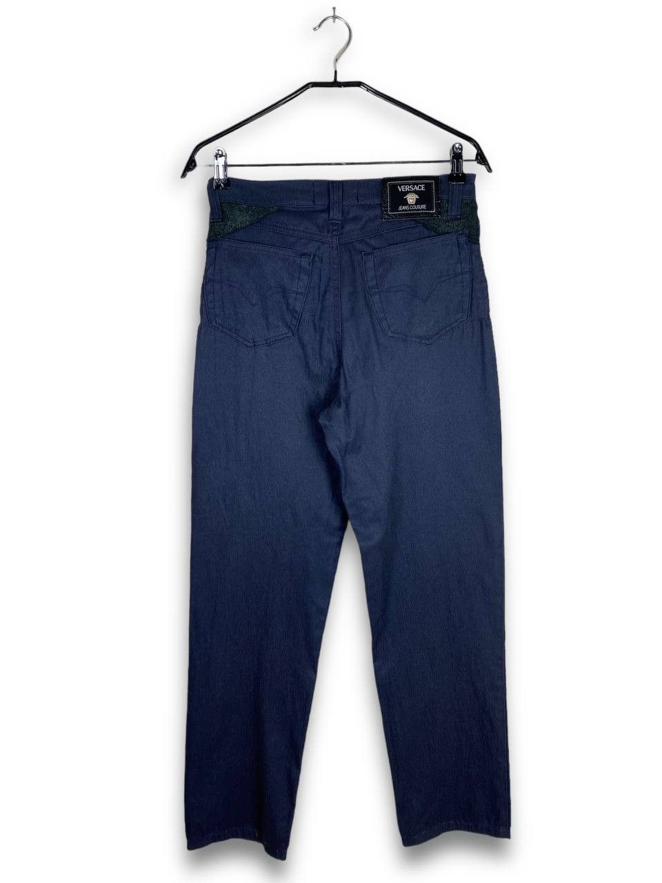 Versace Vintage VERSACE Navy Pants Y2k M518 Size 28" / US 6 / IT 42 - 1 Thumbnail