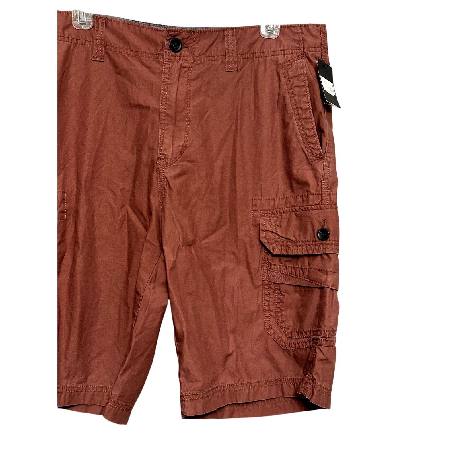 Other Union Cargo Shorts Knee Length Belt Loops Zipper Red 40R NWT Size US 40 / EU 56 - 3 Thumbnail