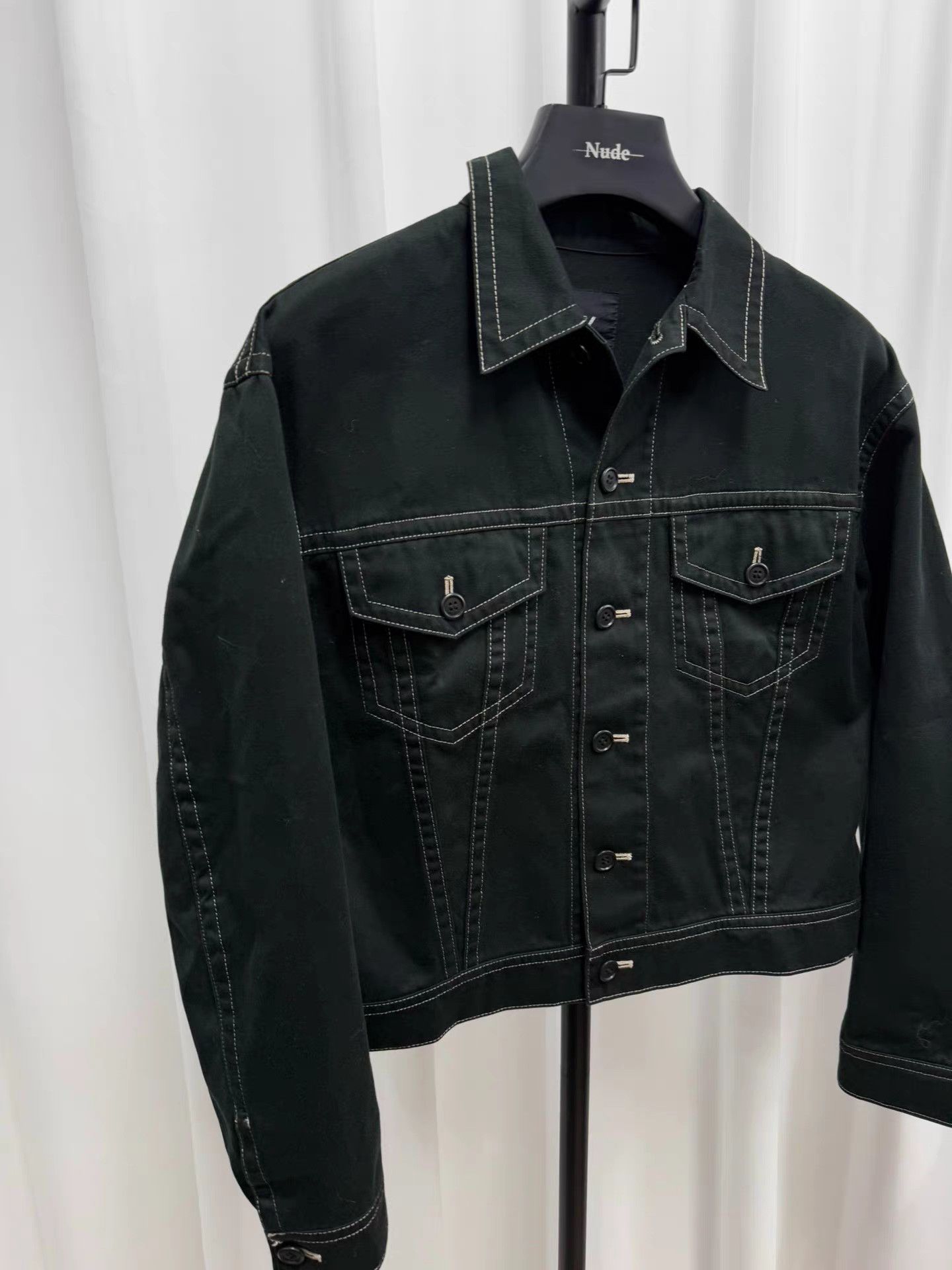 Yohji Yamamoto yohji yamamoto y's Contrast Stitch Short Wide Jacket K20 Size US L / EU 52-54 / 3 - 2 Thumbnail