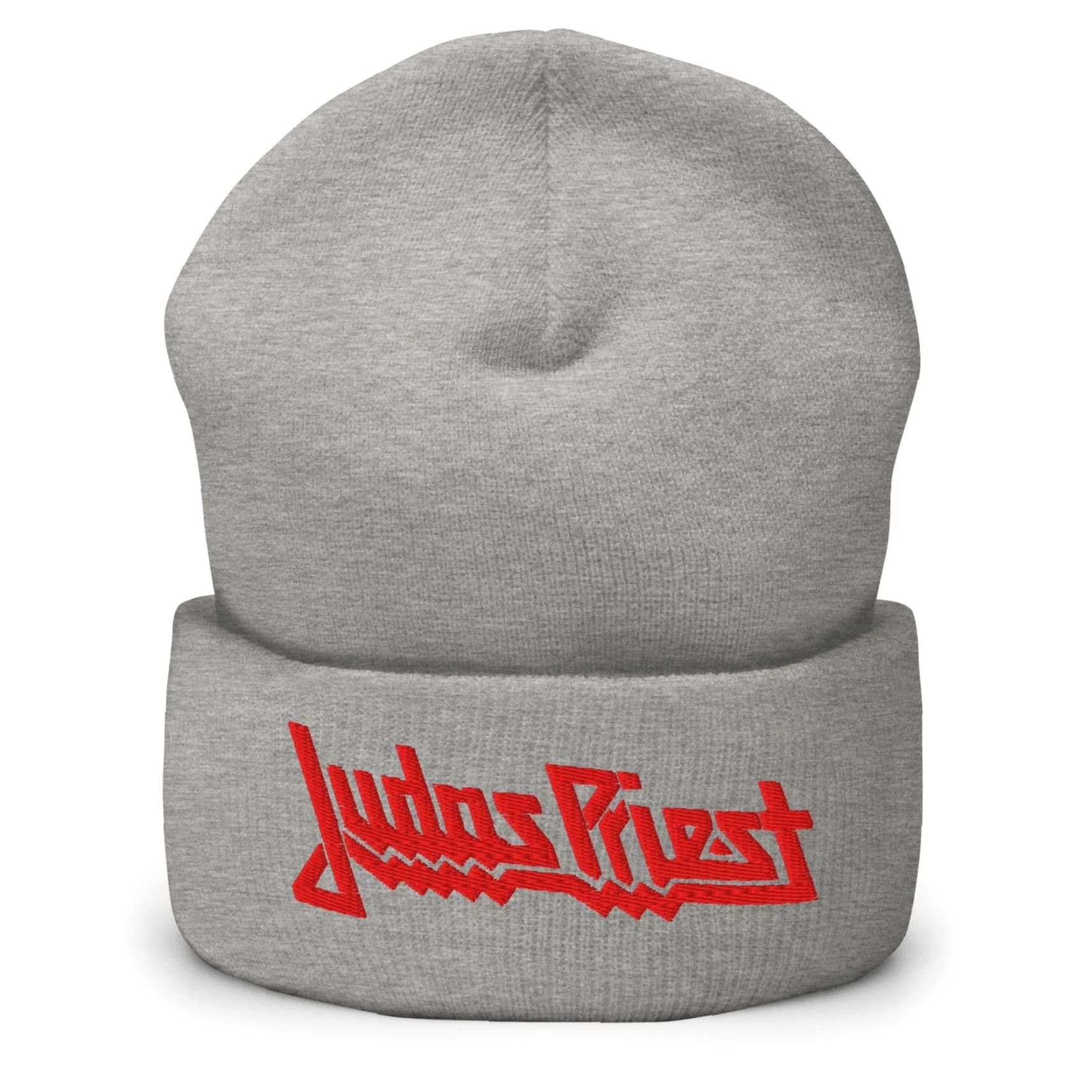 Logo 7 Judas Priest Beanie Hat Grey Officially Licensed Embroidered Logo One Size Men Size ONE SIZE - 2 Thumbnail
