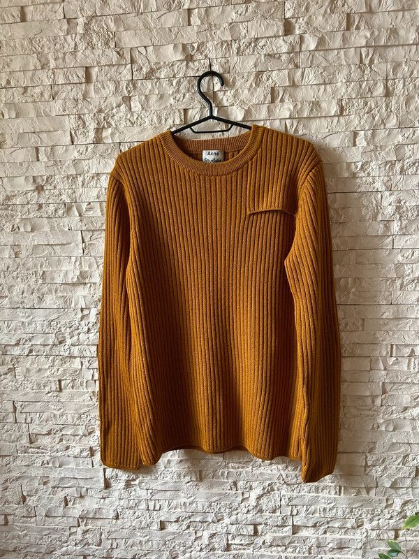 image of Acne Studios Acne Julius Wool Sweater in Yellow, Men's (Size Medium)
