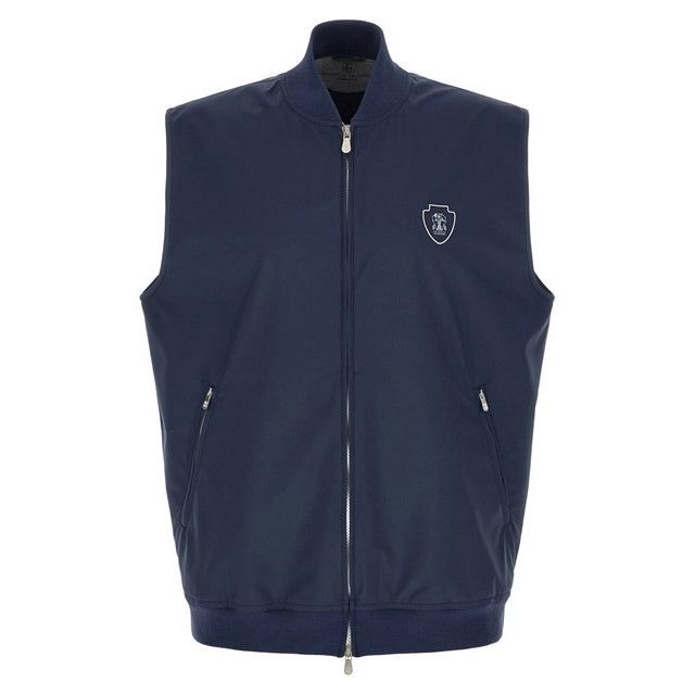 BRUNELLO CUCINELLI Blue Nylon Vest New & Authentic (Men's si